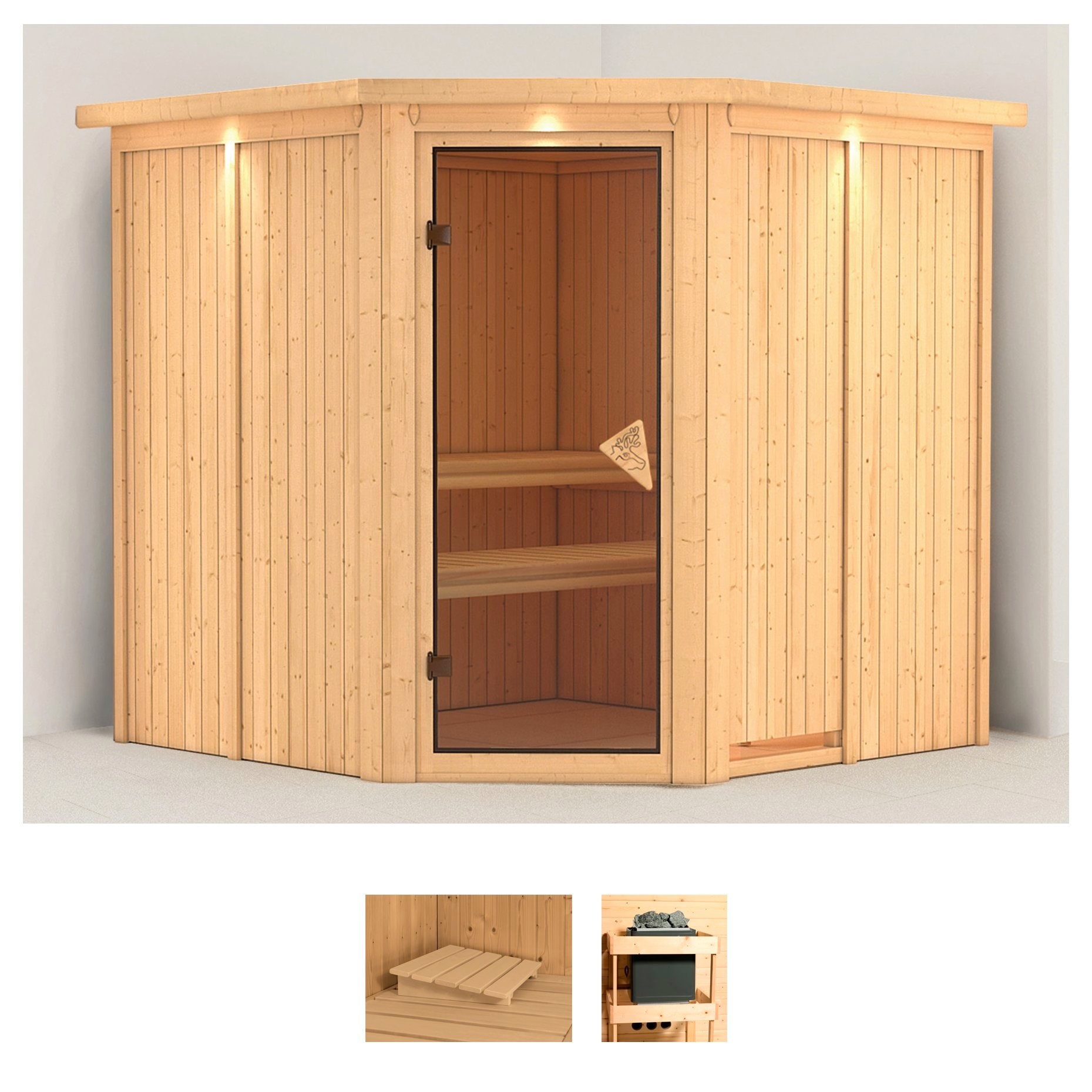 Karibu Sauna "Jarin" Set, ohne Ofen