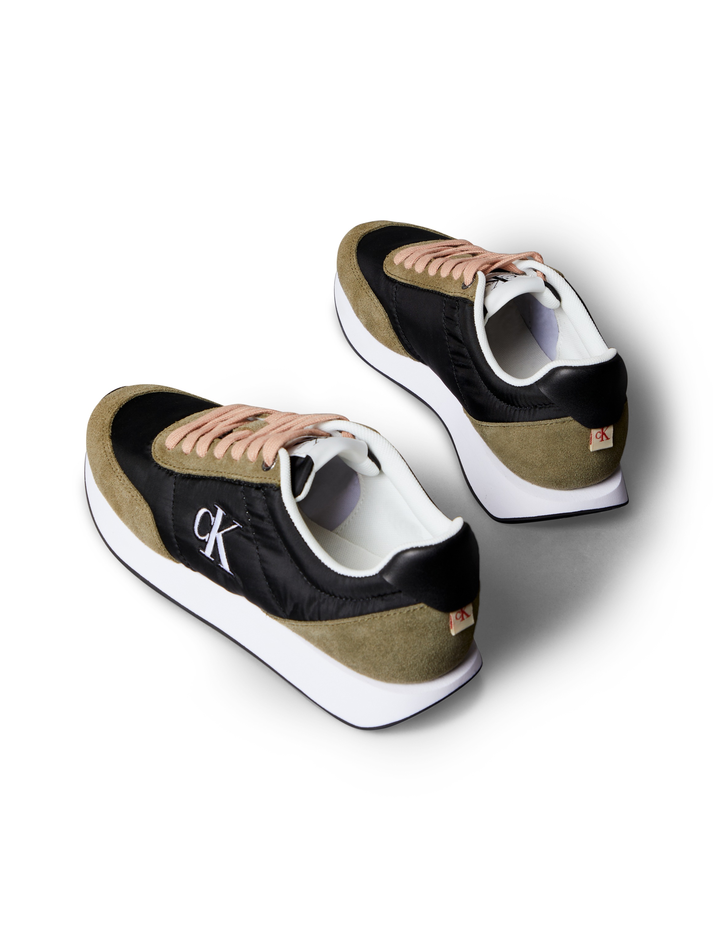 Calvin Klein Jeans Sneaker »RETRO RUNNER ESS MIX MAT«, Schnürschuh, Runner-Sneaker, Freizeitschuh mit seitlichem CK-Logo
