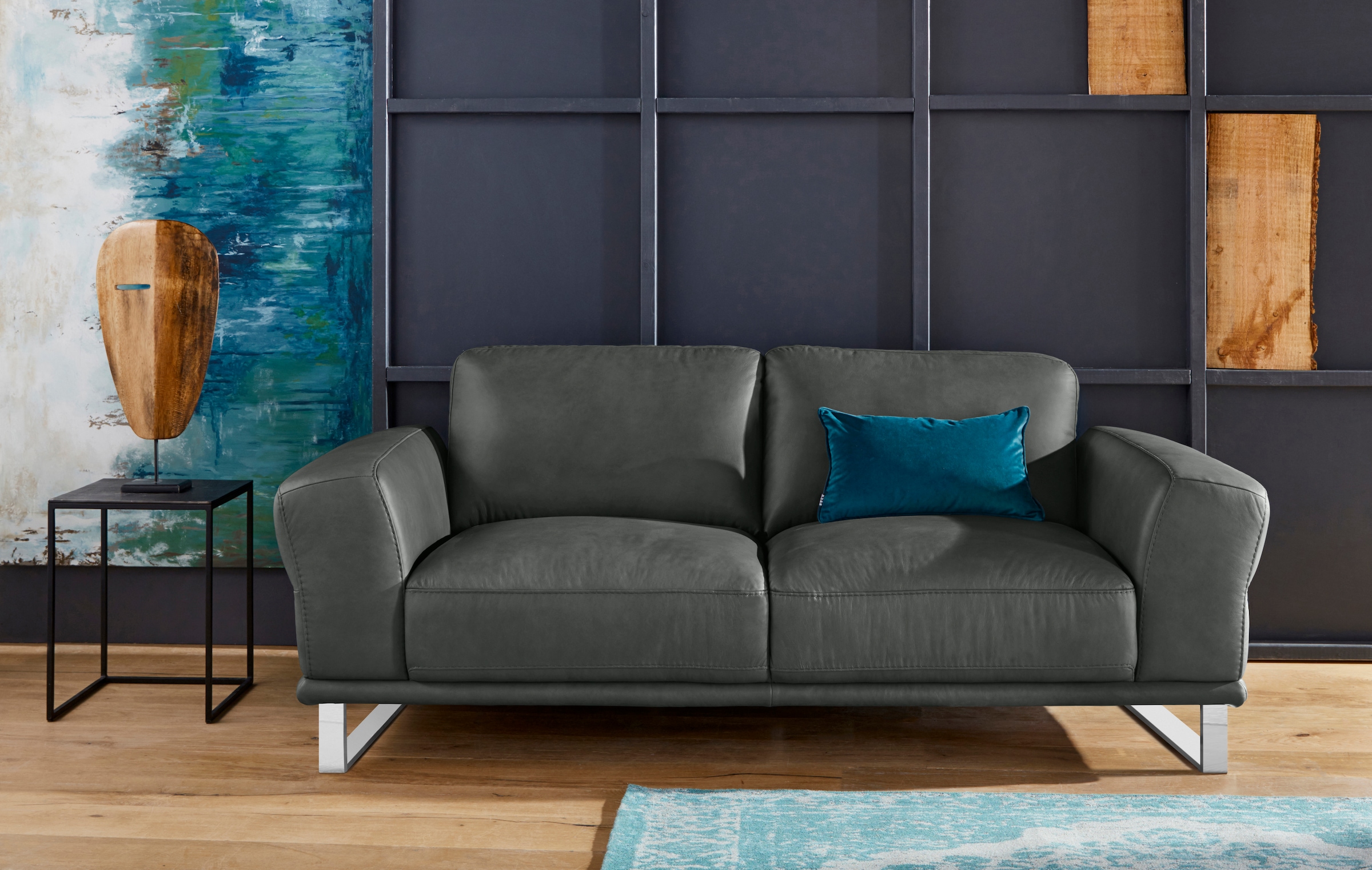 hülsta sofa 2-Sitzer Breite | cm 164 niedrig, glänzend, chromfarben Fuß BAUR Armlehne bestellen »hs.450«