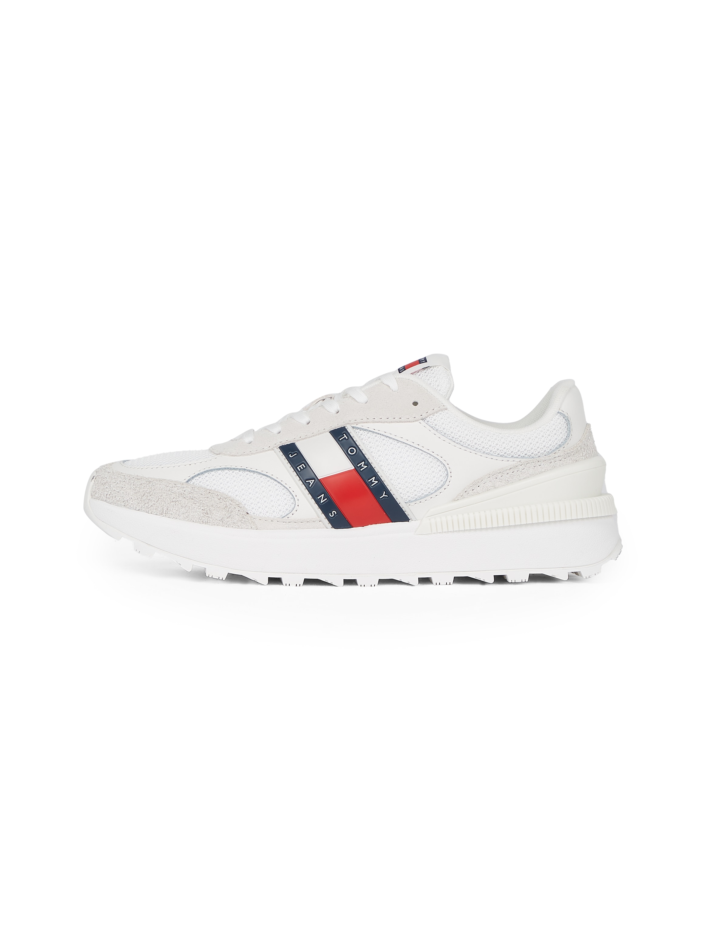 Tommy Jeans Sneaker »TJM TECHNICAL RUNNER ESS«, Freizeitschuh, Halbschuh, Schnürschuh mit gepolstertem Schaftrand