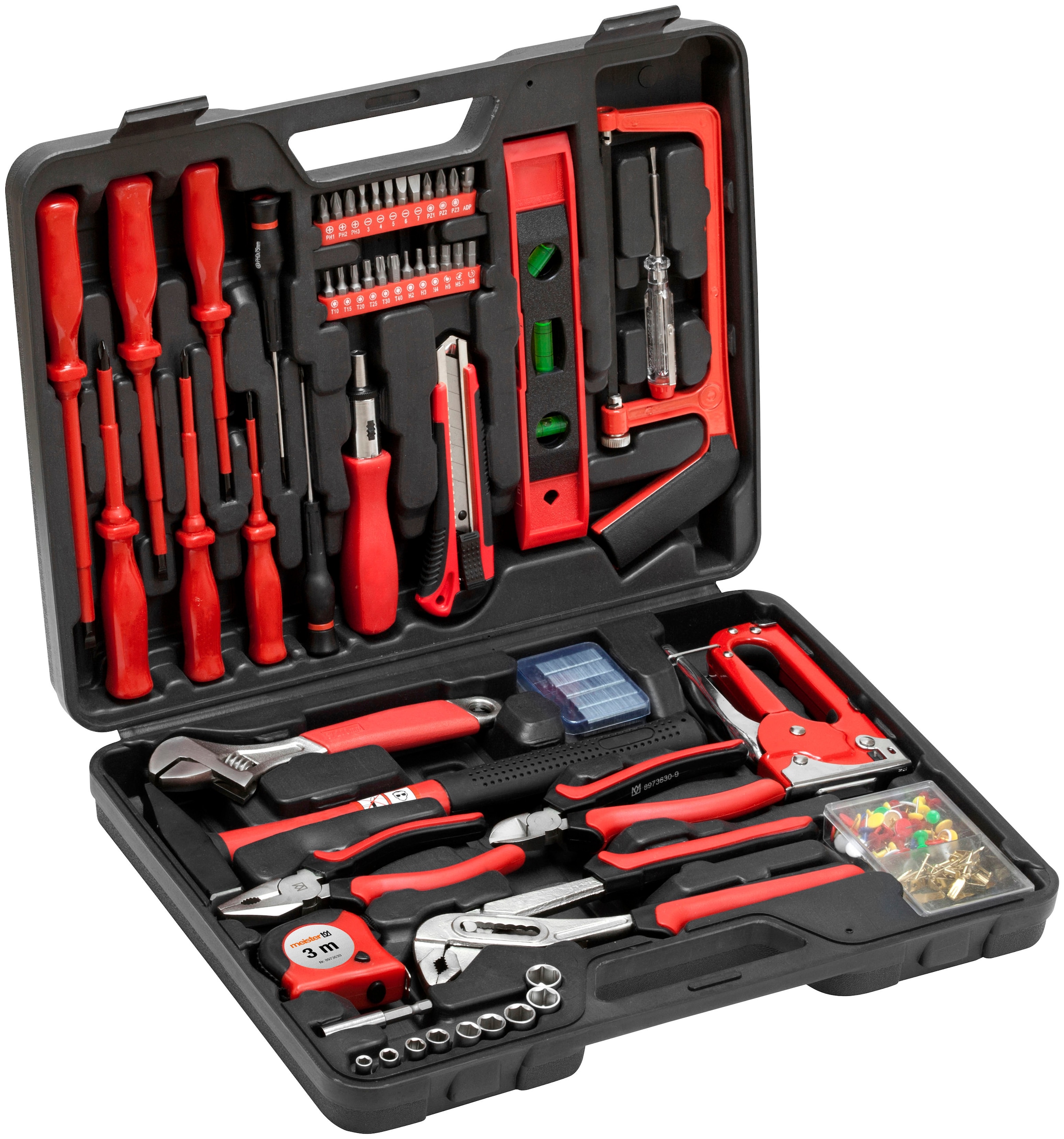 Werkzeugset »Haushaltskoffer / 8973630«, 60-teilig - Werkzeug-Set für den täglichen...
