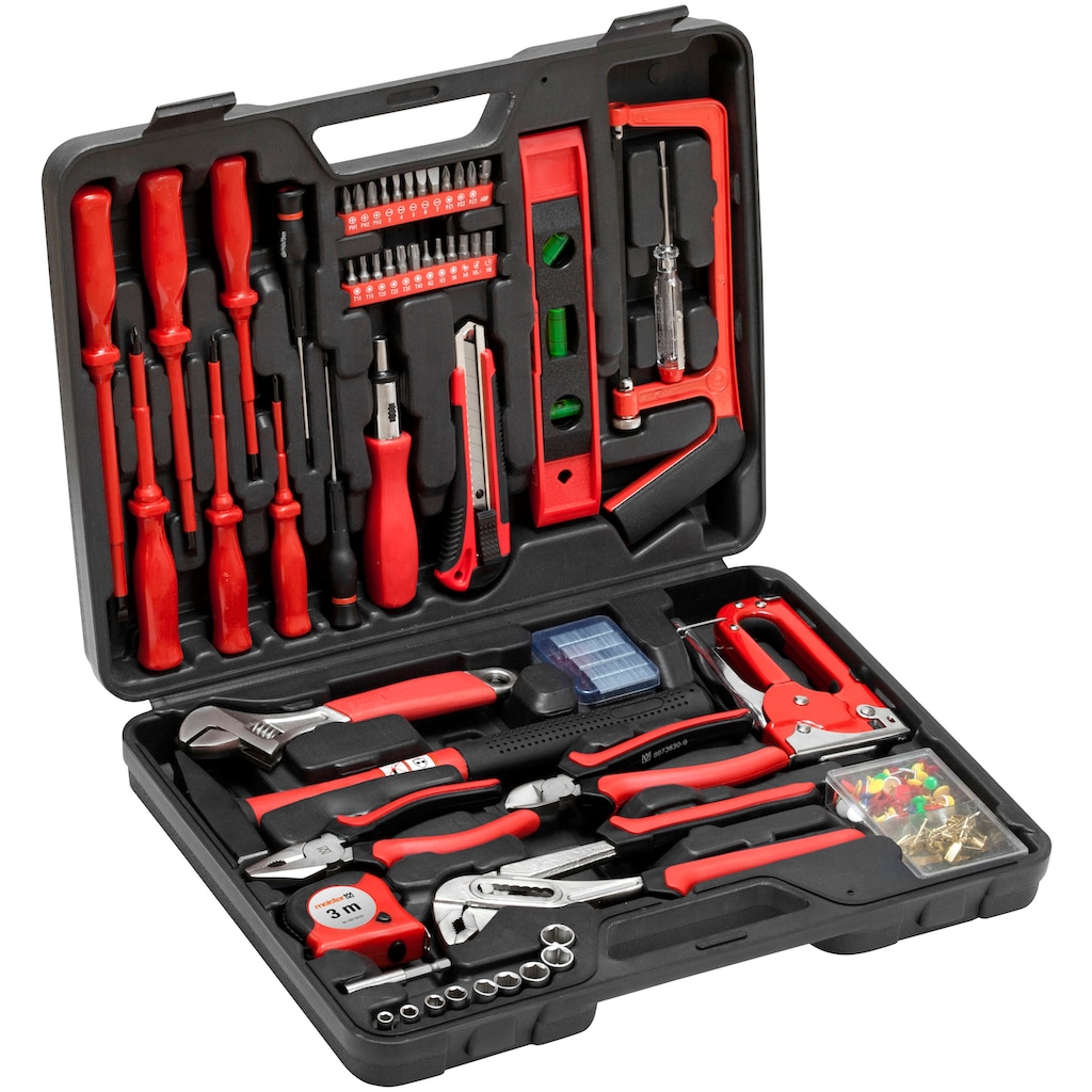 meister Werkzeugset »Haushaltskoffer / 8973630«, 60-teilig - Werkzeug-Set für den täglichen Gebrauch