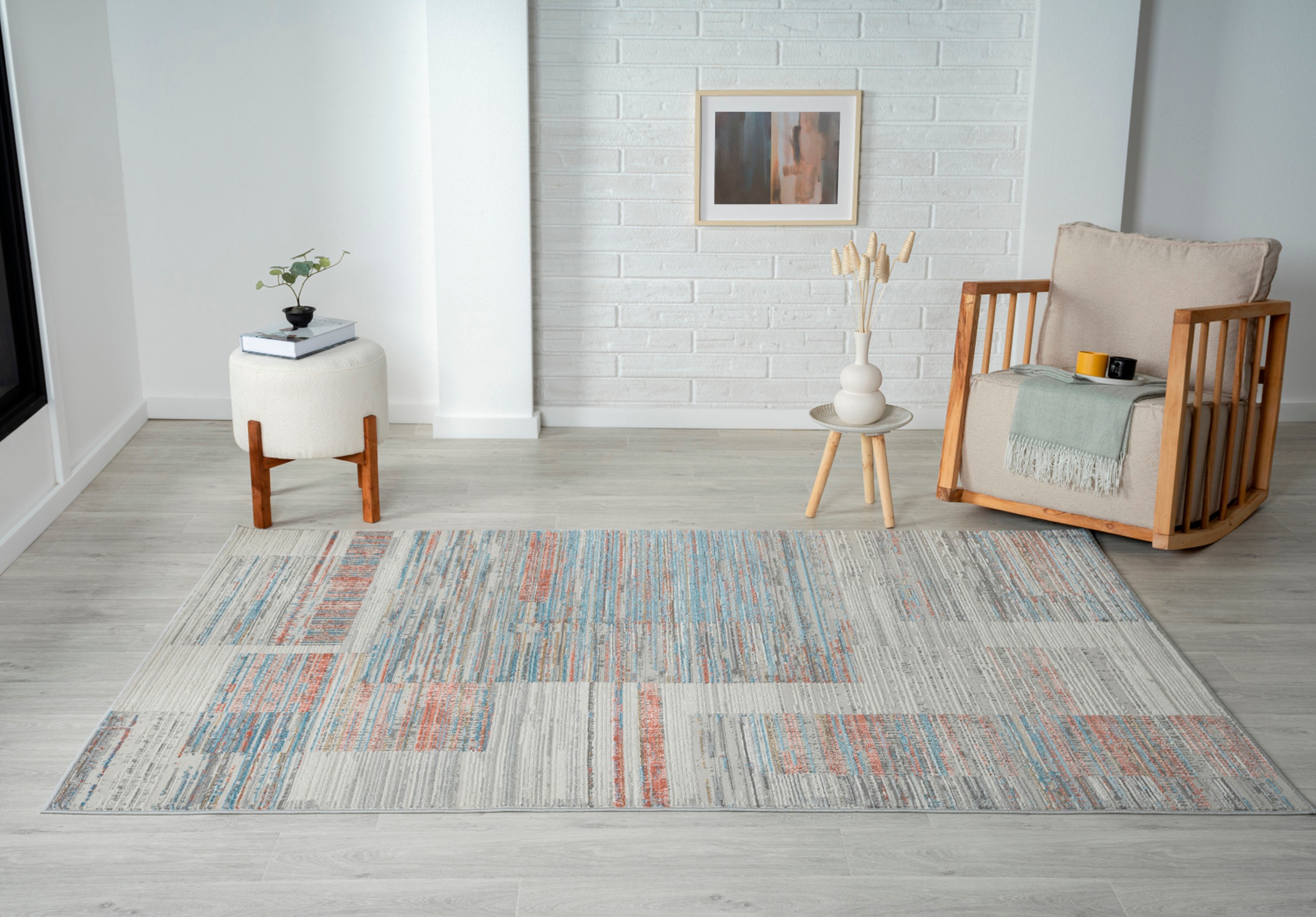 Myflair Möbel & Accessoires Teppich »My Colors«, rechteckig, 8 mm Höhe, Kurzflor, Retro-Design, besonders weich durch Microfaser