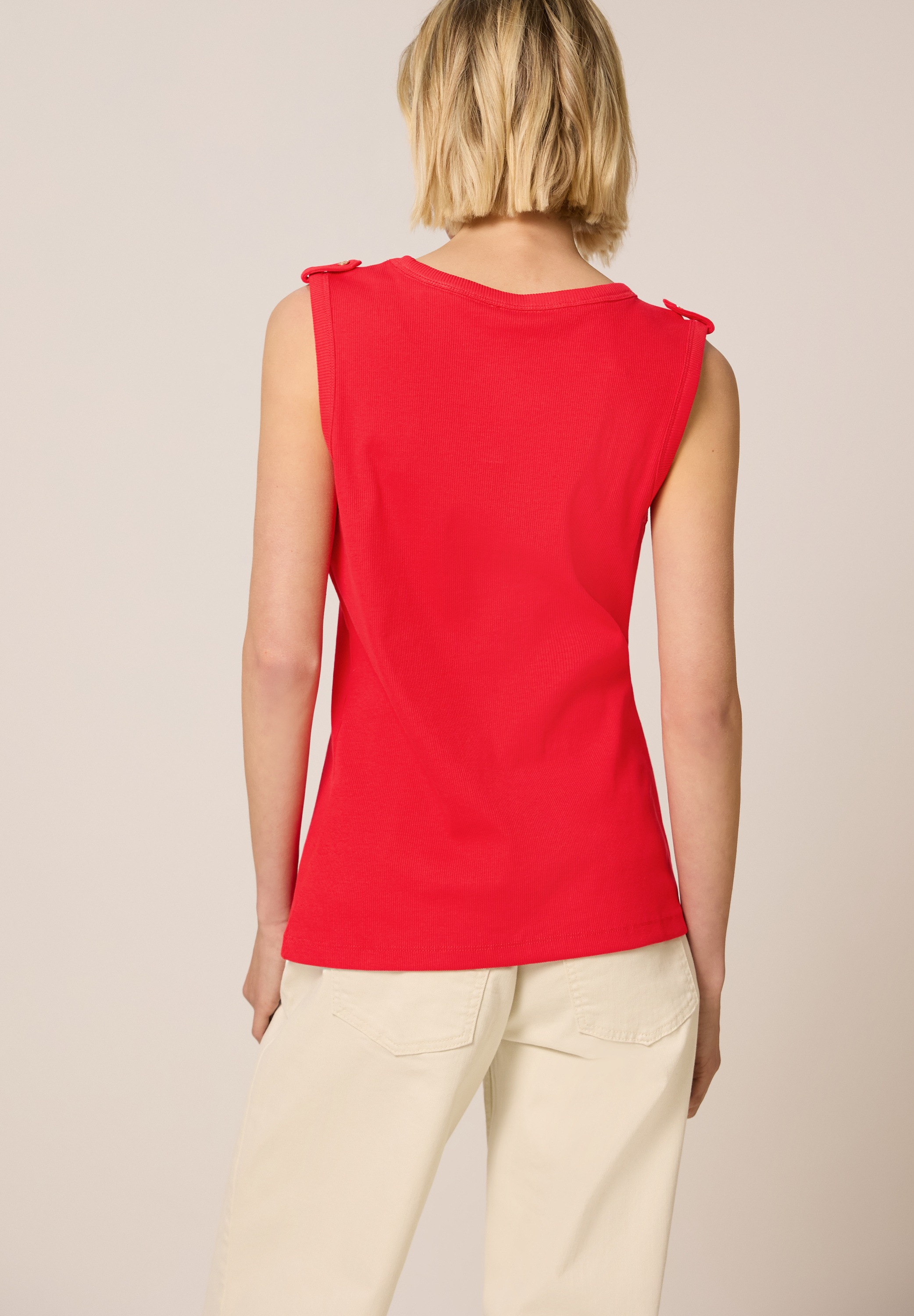 STREET ONE STUDIO Ripptanktop mit Rundhalsausschnitt