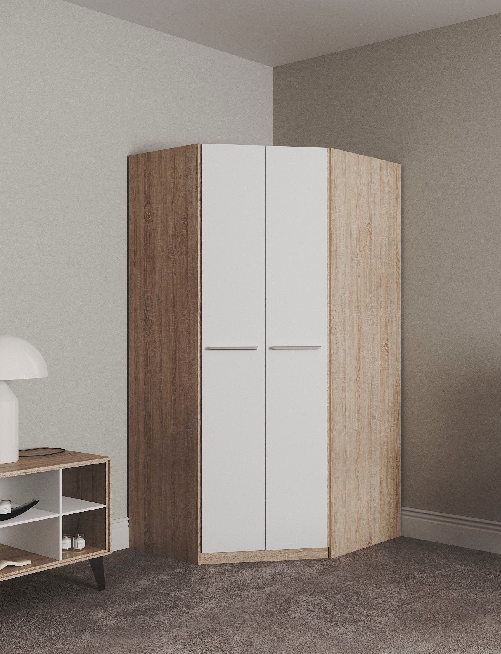 priess "Barcelona Kleiderschrank Ecklösung Raumwunder" in 2 Tiefen Schrank Eckschrank Garderobe