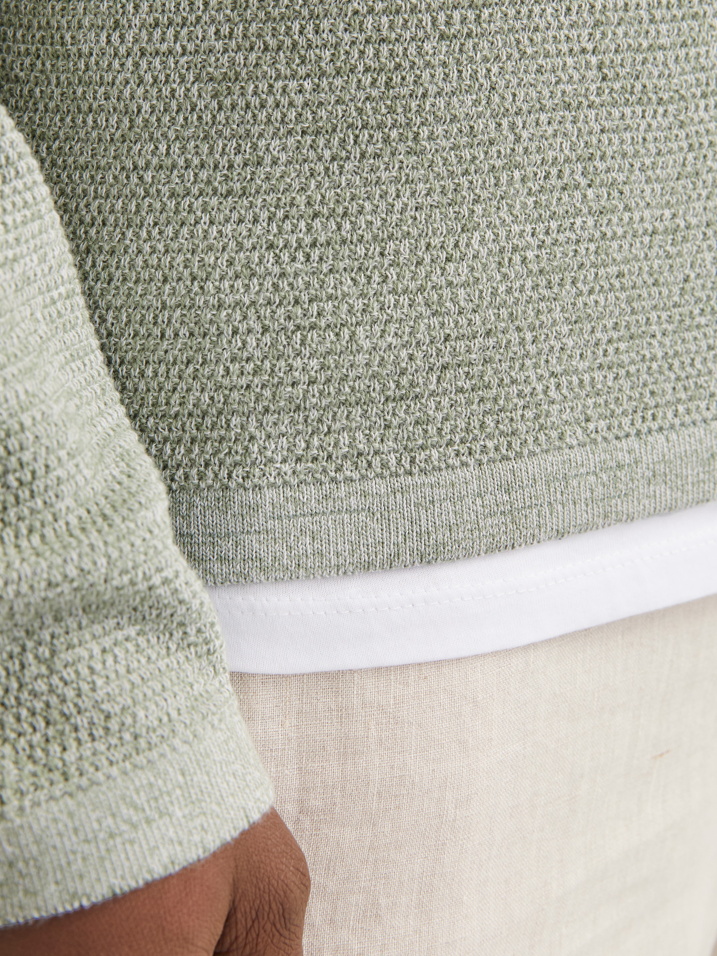 Jack & Jones Rundhalspullover »JJEGEORGE KNIT CREW NECK NOOS«, in Strick Optik