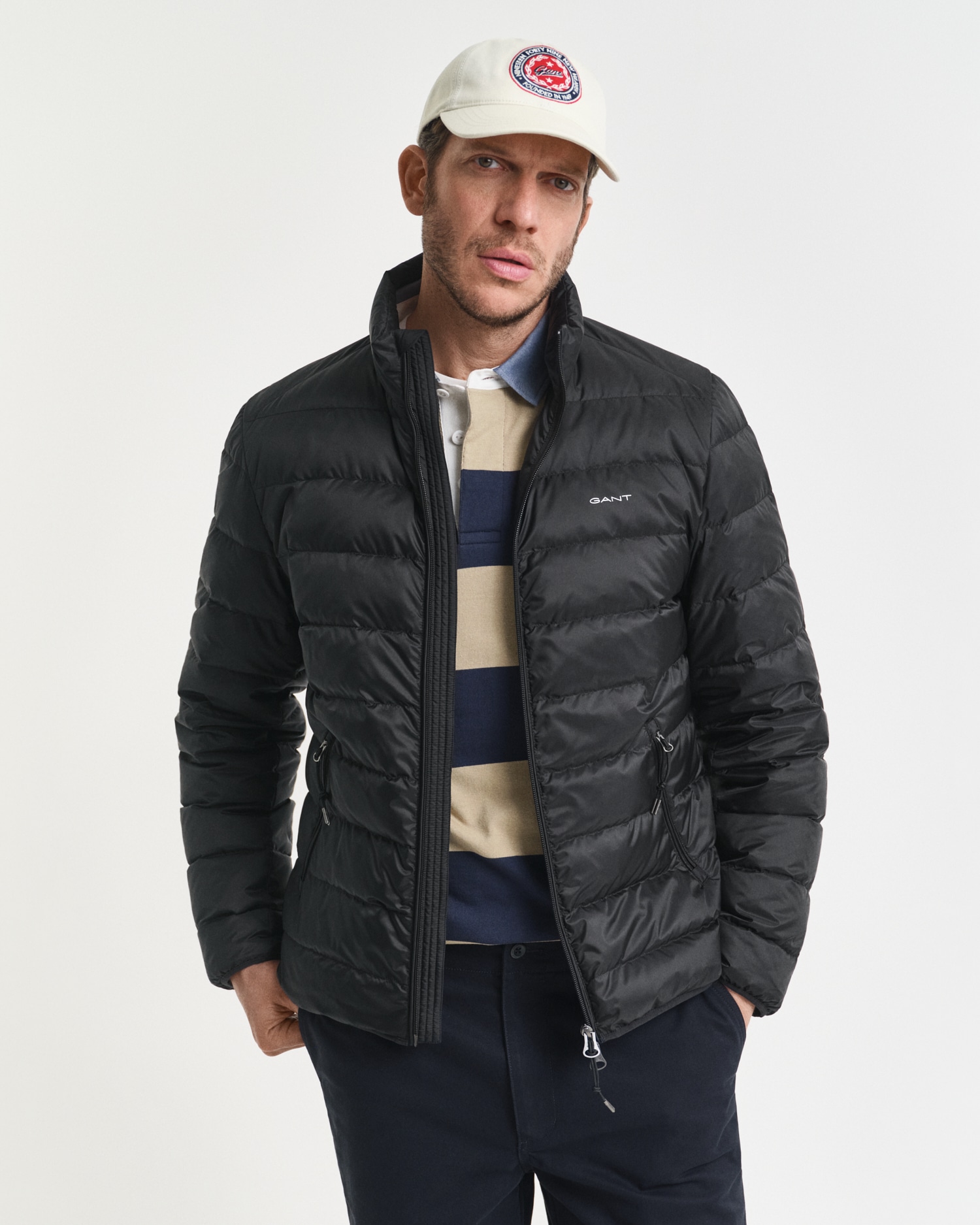 Gant Steppjacke »LIGHT DOWN JACKET«, 2-Wege-Reißverschluss, Übergangsjacke, regular fit