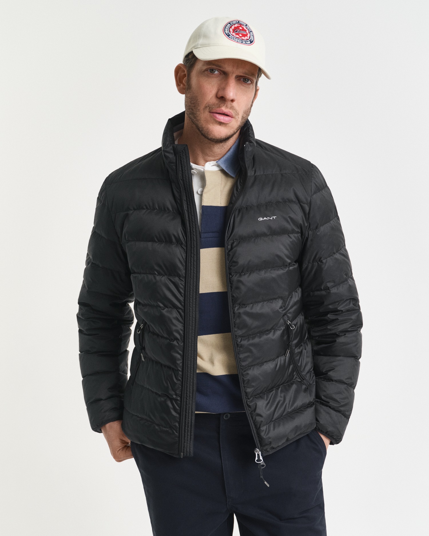 Gant Steppjacke "LIGHT DOWN JACKET", 2-Wege-Reißverschluss, Übergangsjacke, günstig online kaufen