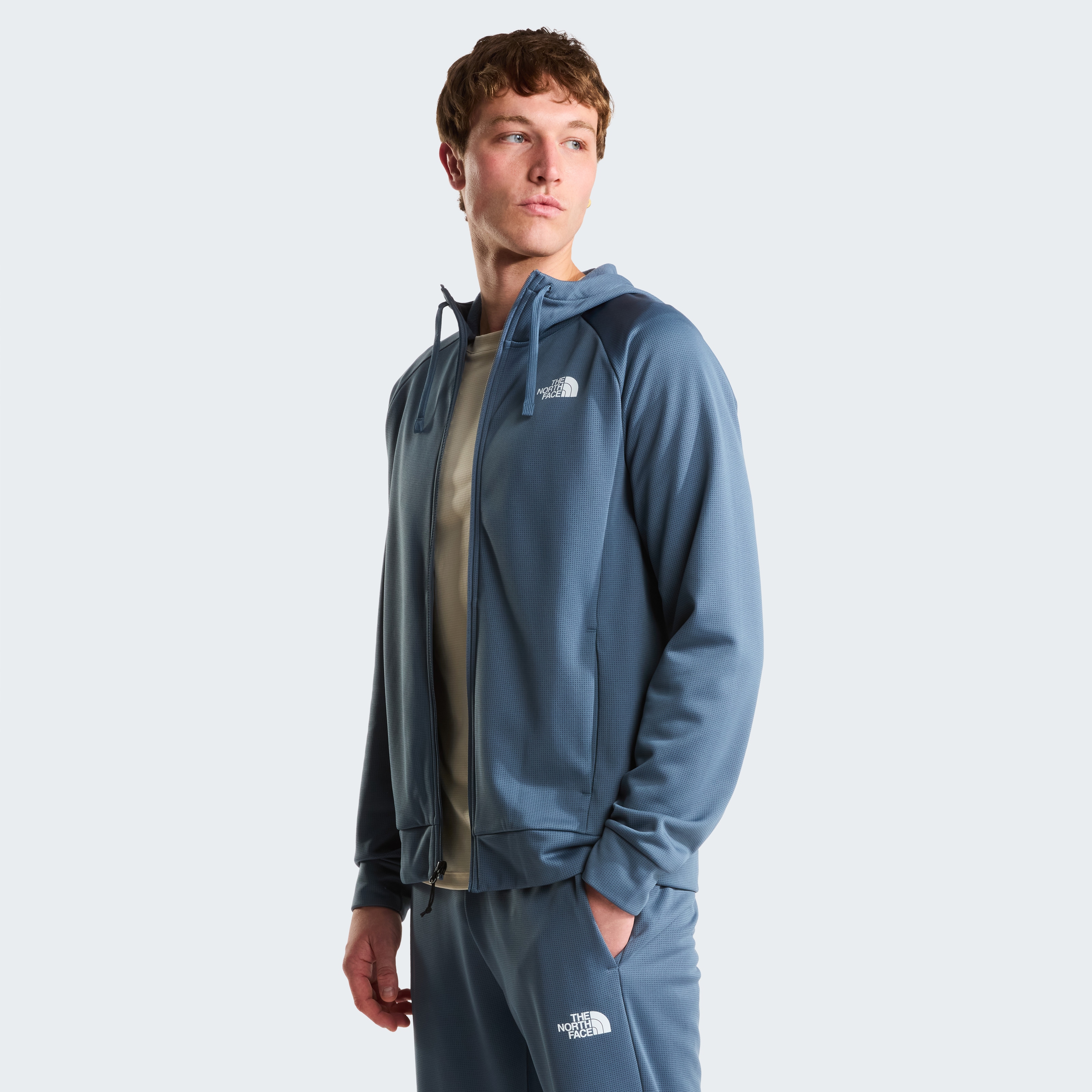 The North Face Funktionsjacke "M REAXION 2.0 HOODED FULL ZIP JACKET" mit durchgehendem Reißverschluss, wasserabweisend, windabweisend