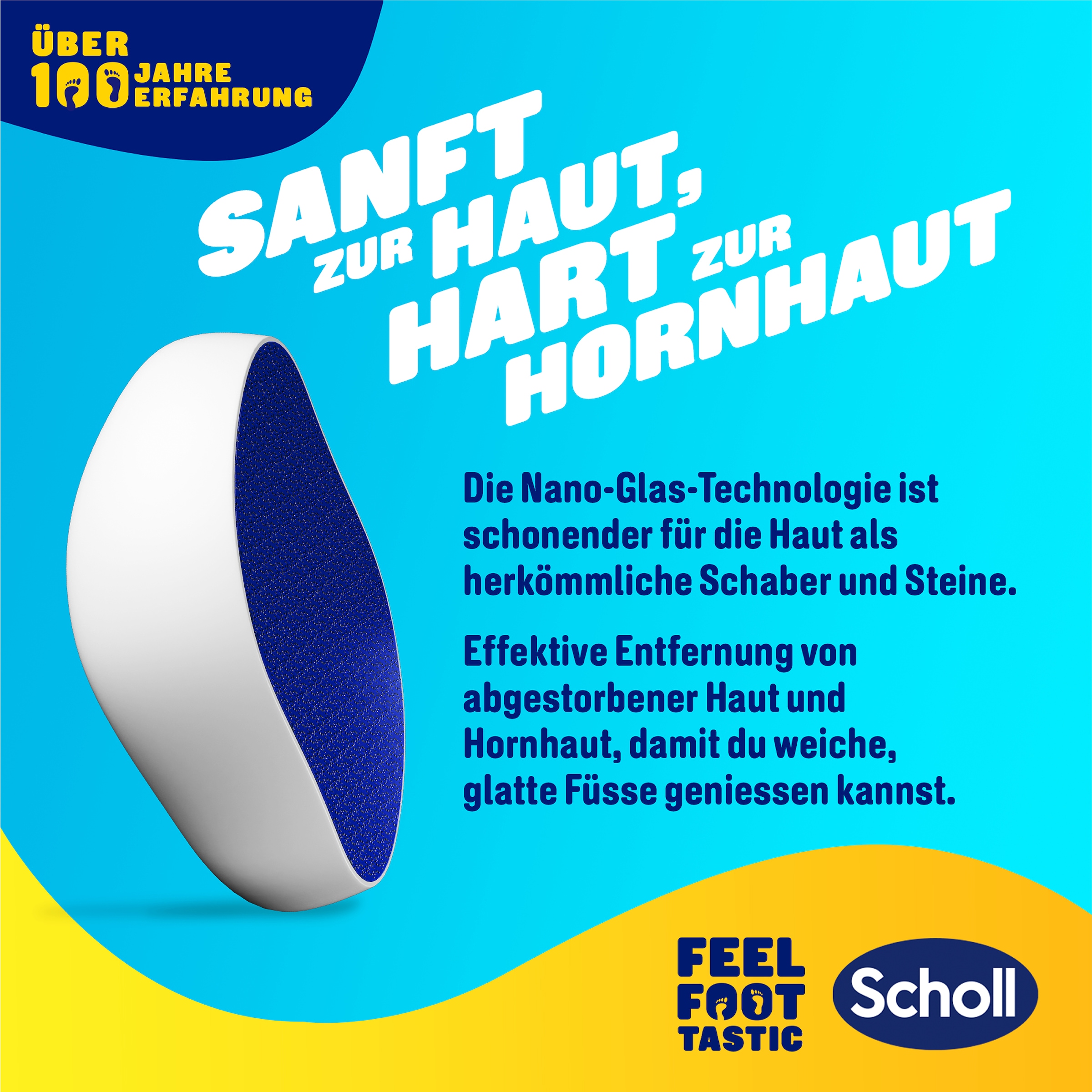 Scholl Hornhautfeile »Nano Hornhautfeile«, für trockene & nasse Füße geeignet