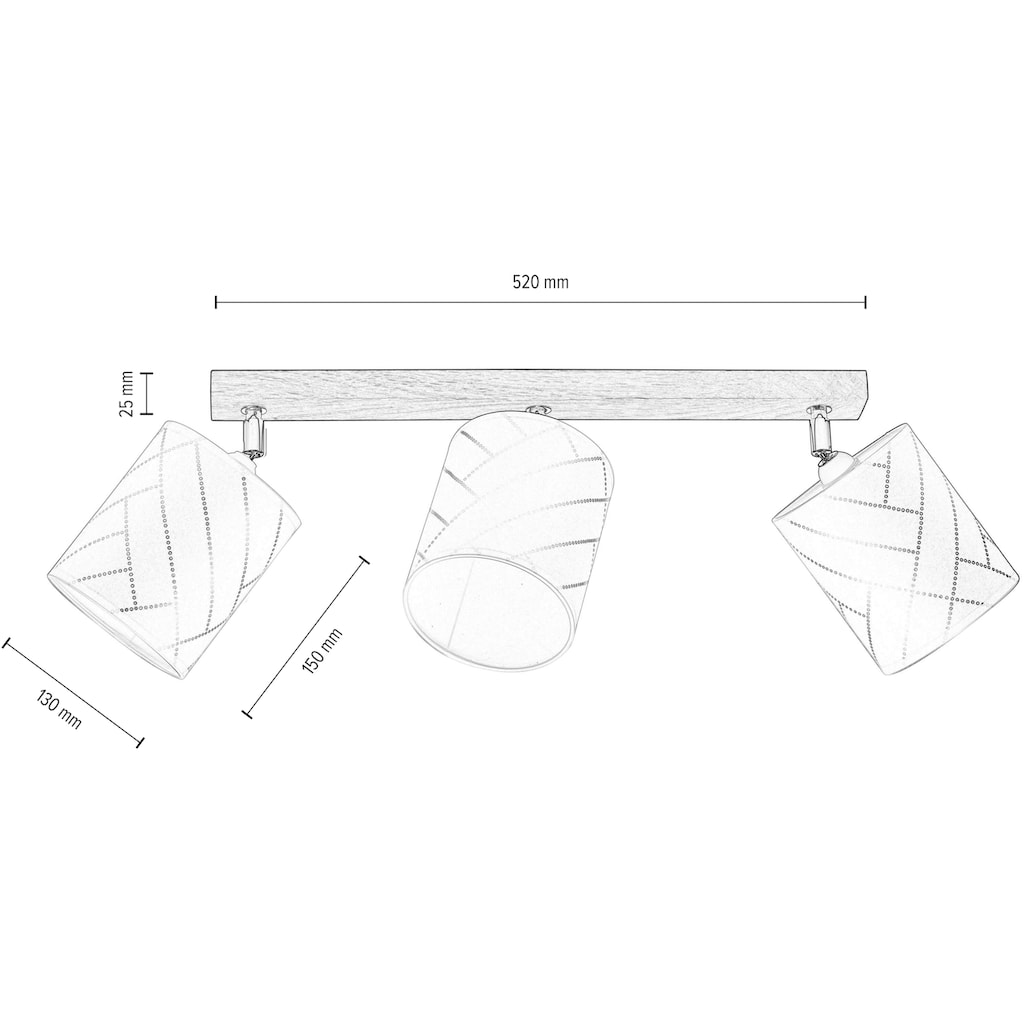 BRITOP LIGHTING Deckenleuchte »PUNTO«, 3 flammig-flammig