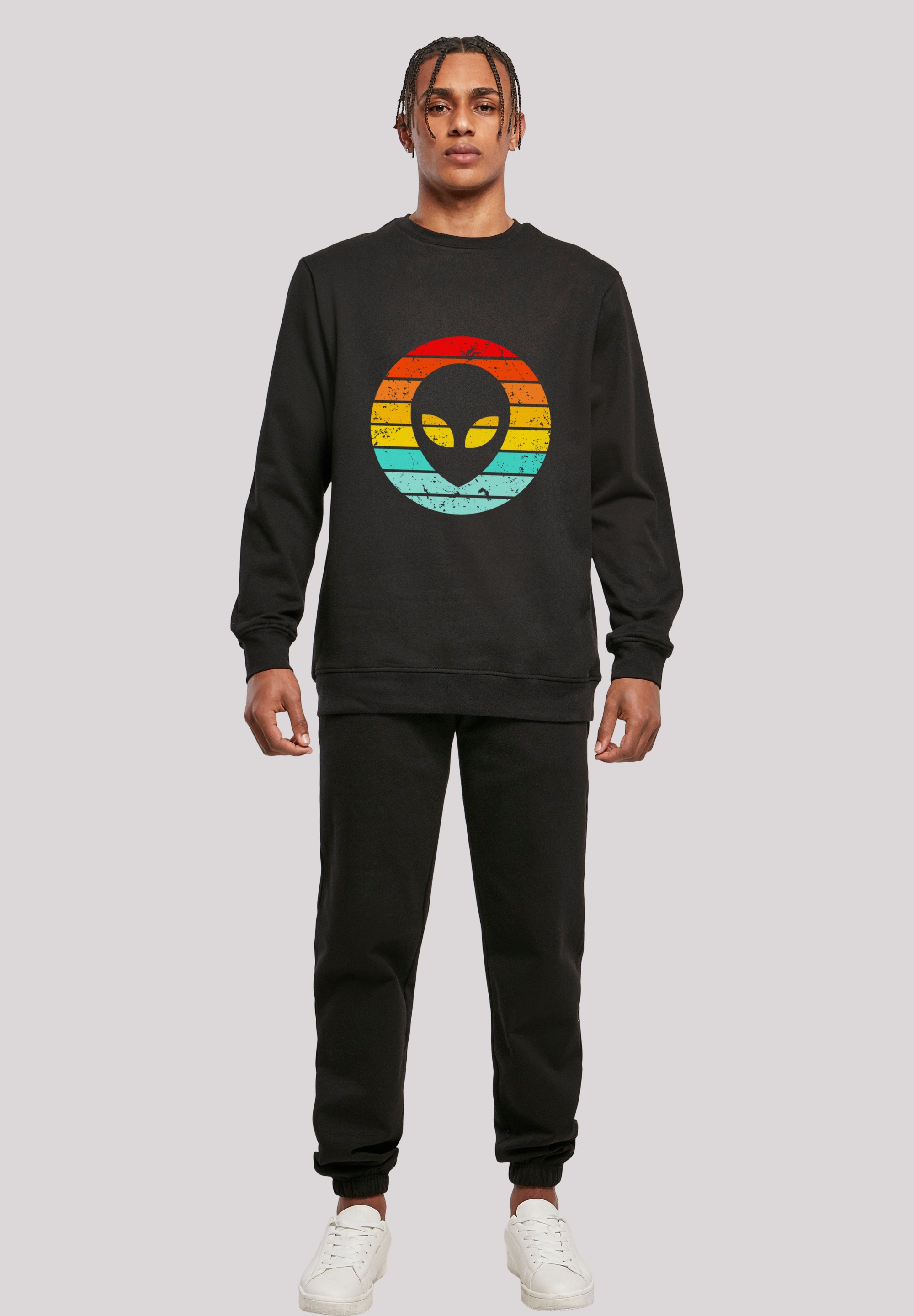 F4NT4STIC Sweatshirt »Alien Retro Sonnenuntergang«, Premium Qualität