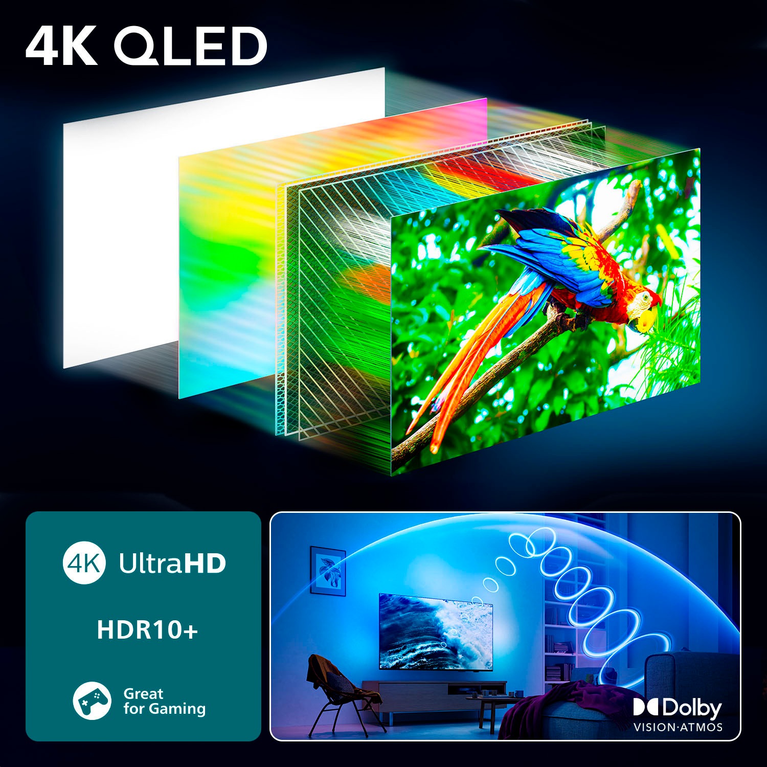 Philips QLED-Fernseher »43PUS9000/12«, Smart-TV