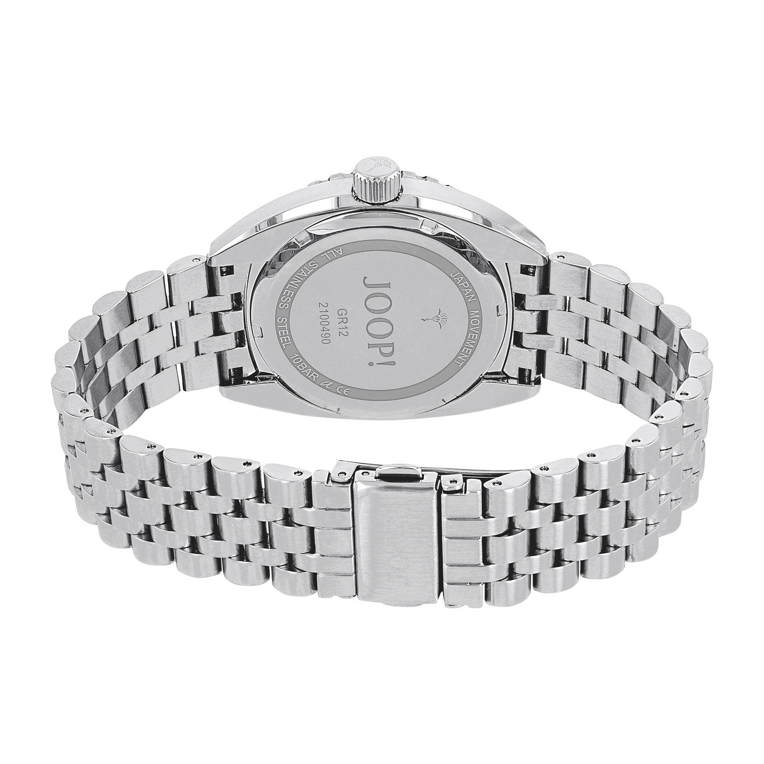 JOOP! Quarzuhr Armbanduhr, Herrenuhr, Edelstahlarmband, analog, Jahr, Monat