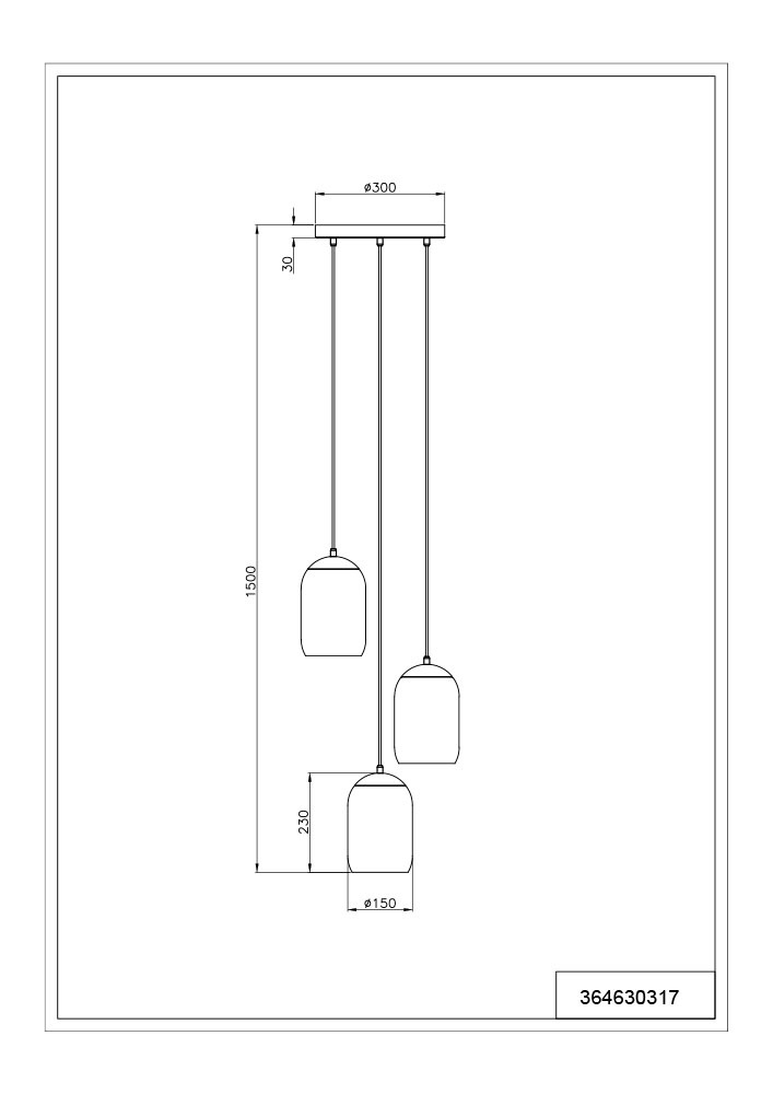 TRIO Leuchten Pendelleuchte »CORK, mehrflammige Hängelampe mit bunten Glasschirmen exkl E27 max 10W« E27 1 Stk. warmweiß - kaltweiß aus min. 50% Recycling-Material (Glas), Höhe bis 150 cm