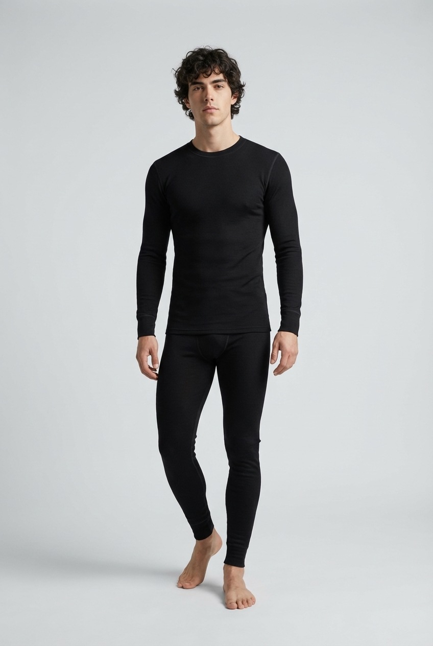 ICEPEAK Herren Thermounterwäsche-Set, schwarz, Gr. XXL, unifarben, Stoff, Obermaterial: 100% Polyester, Bekleidungssets