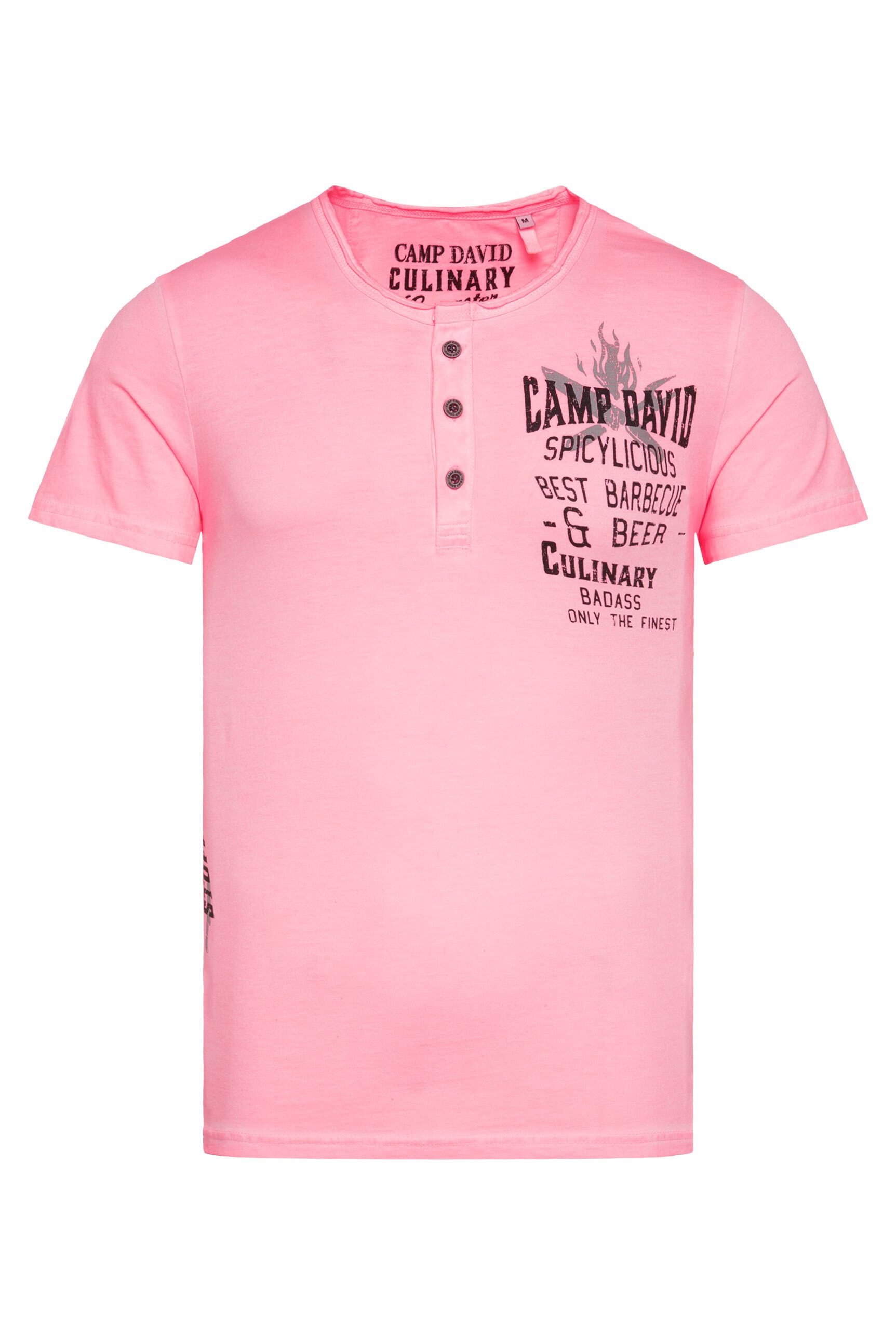 CAMP DAVID Henleyshirt, mit Used-Kanten günstig online kaufen