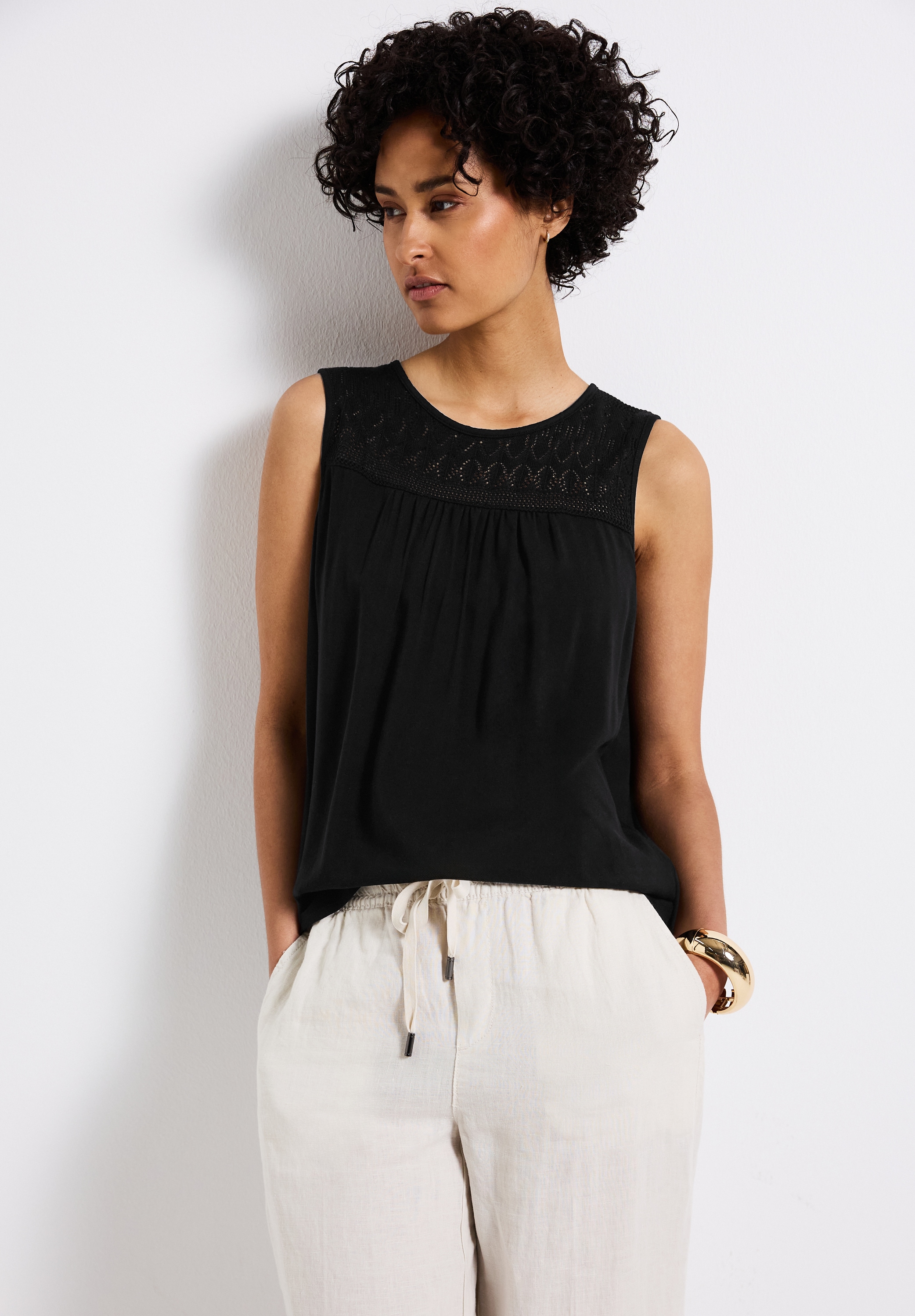 STREET ONE Shirttop, mit Ajour Details