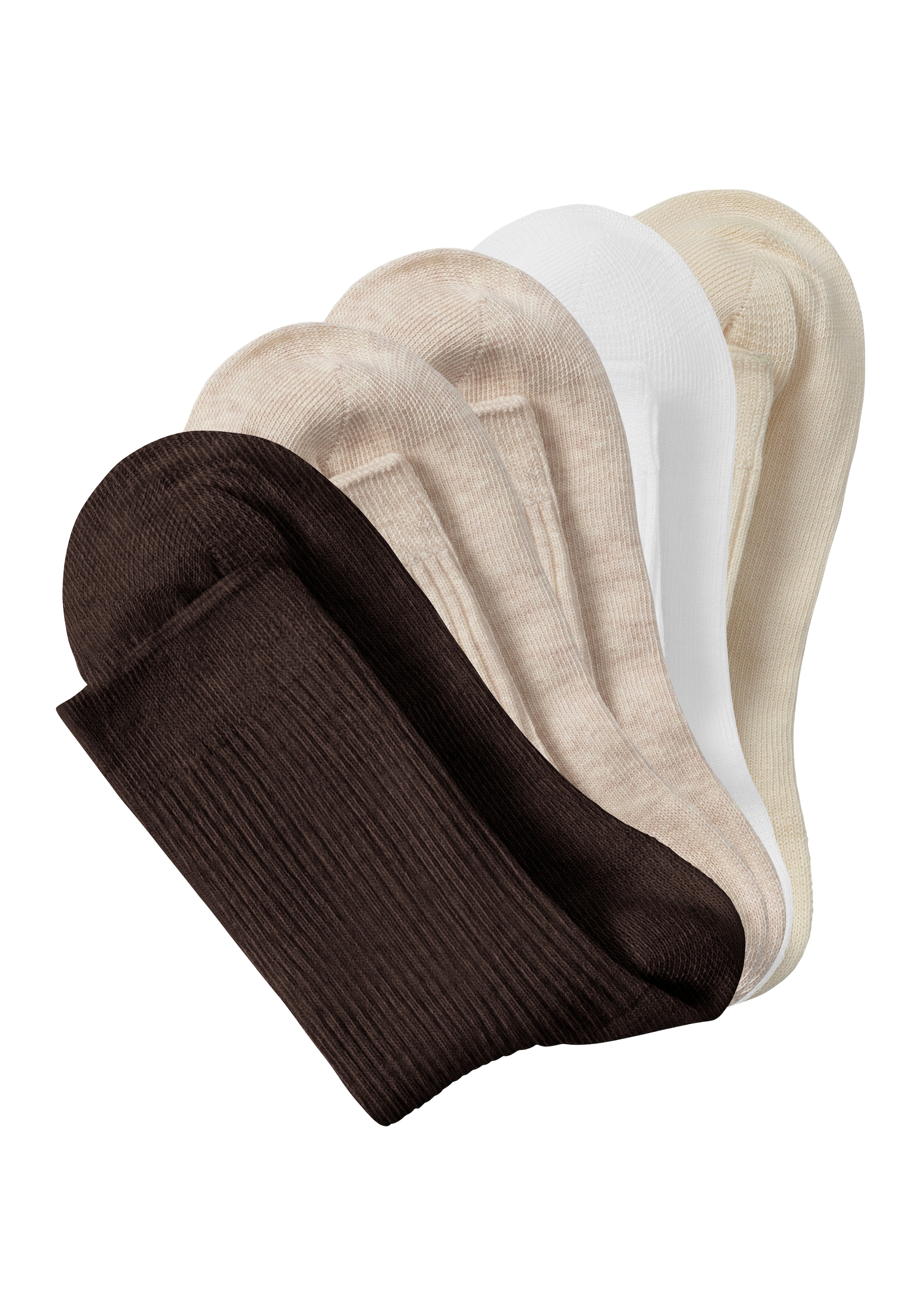 Lavana Basicsocken, (Packung, 5 Paar), mit feiner Rippe