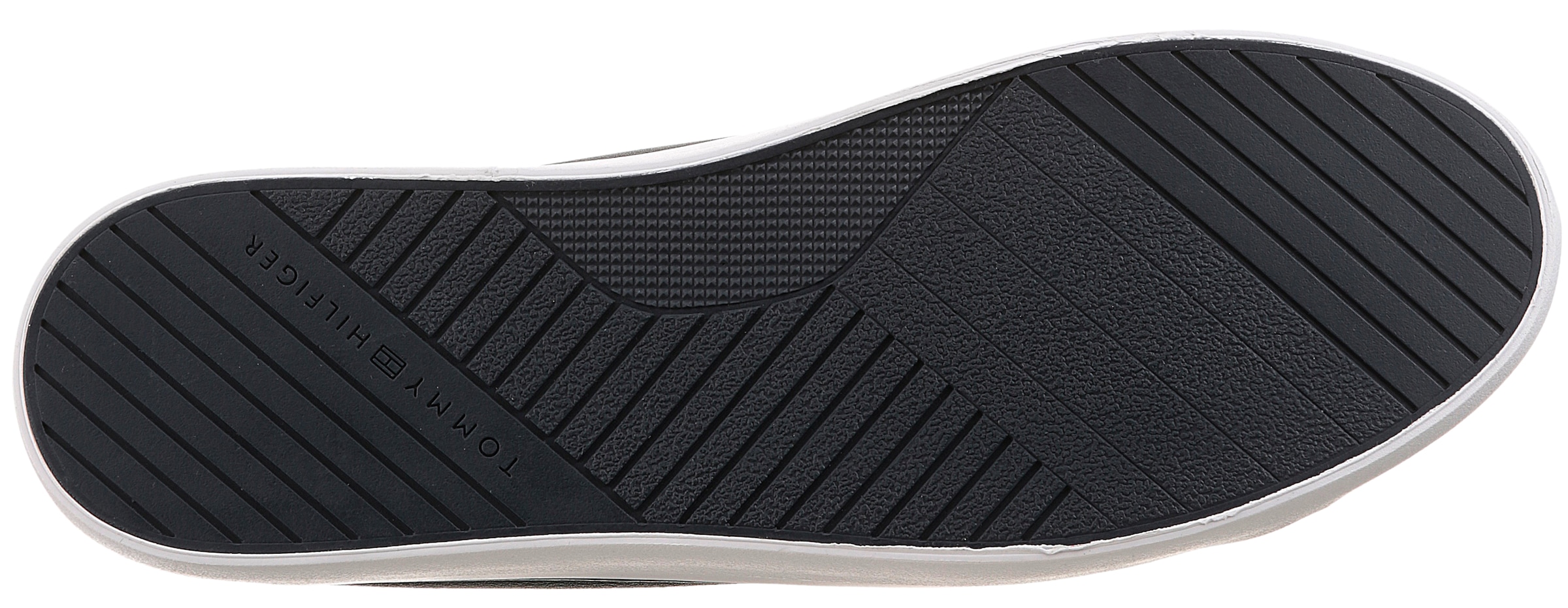 Tommy Hilfiger Sneaker »TH HI VULC CORE LOW LTH II ESS«, Freizeitschuh, Halbschuh, Schnürer in schmaler Form