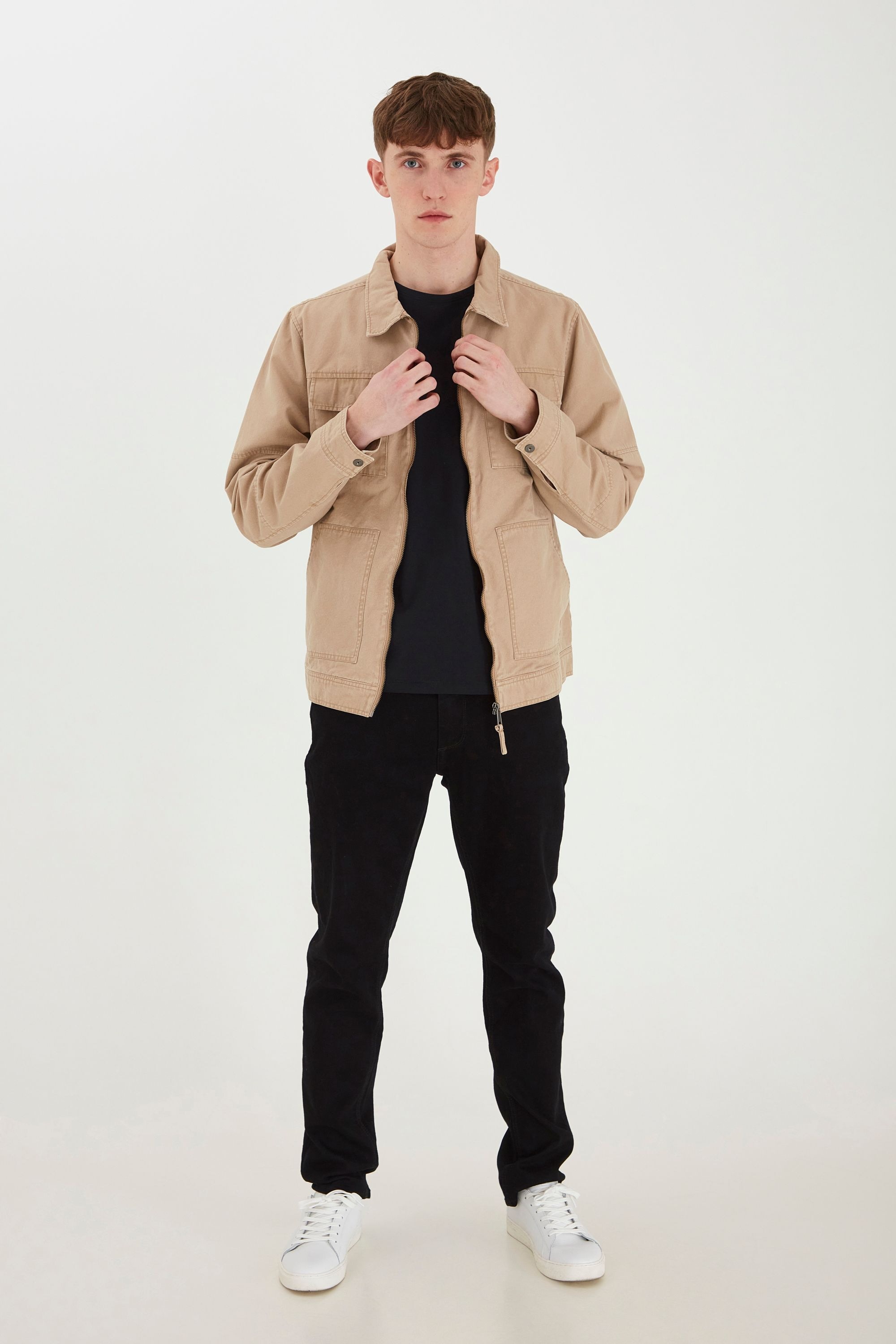 Kurzjacke BLEND "Kurzjacke BHOuterwear", Herren, Gr. XL, beige (incense), Obermaterial: 100% Baumwolle CO., Jacken Kurzjacke 2