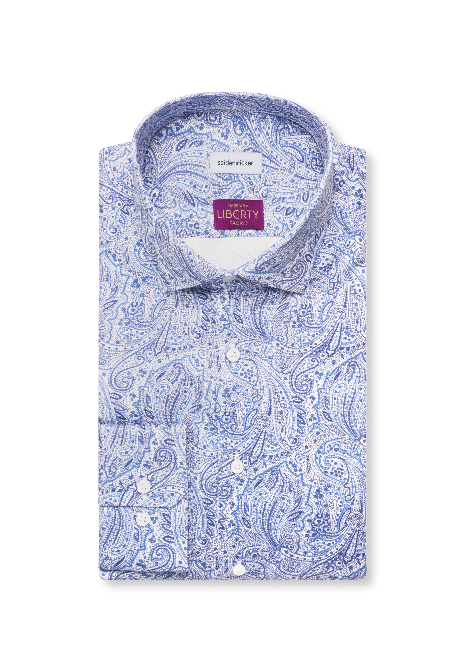 seidensticker Businesshemd »Schwarze Rose« Slim 1/1 Kentkragen Druck