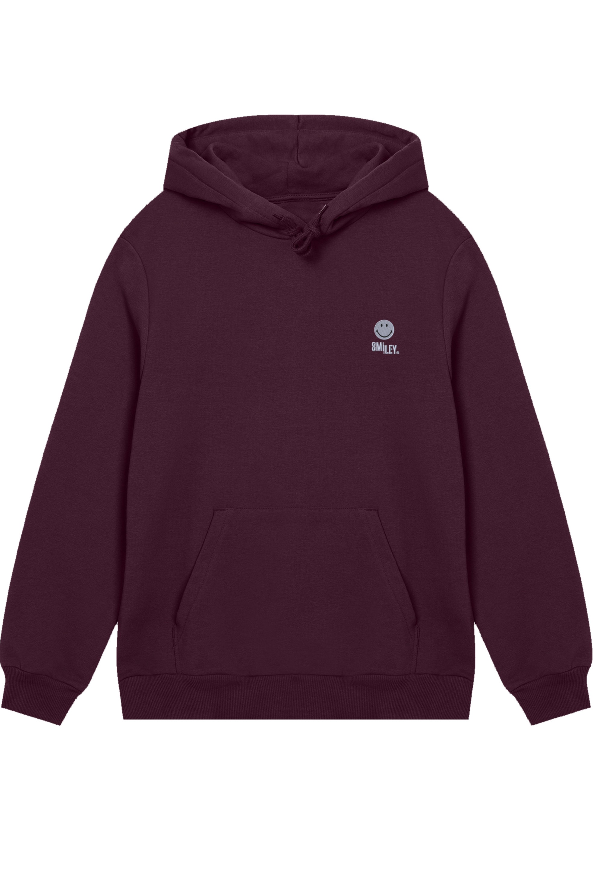 F4NT4STIC Kapuzenpullover »Smiley Icon Split Wordmark light Bestickt«, Premium Qualität