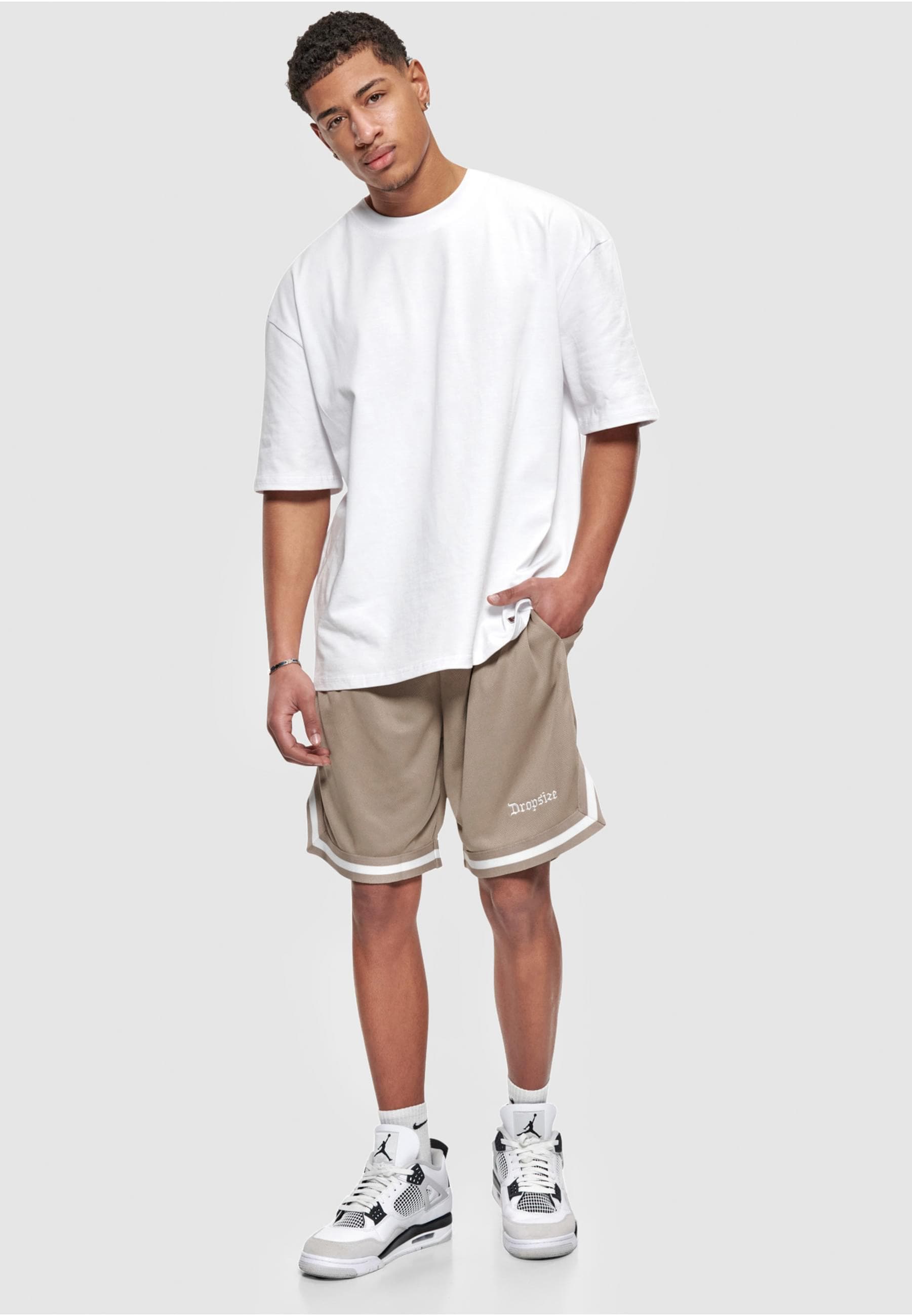 Dropsize Shorts »Dropsize Herren Dropsize Logo Mesh Shorts«, (1 tlg.)
