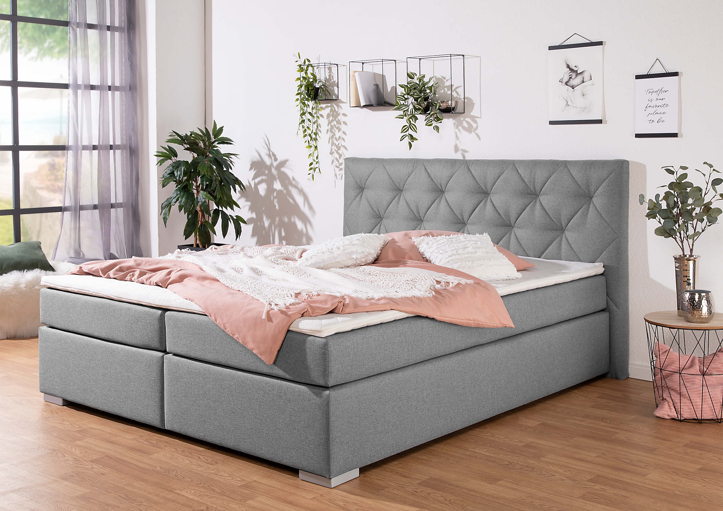 Home affaire Boxbett "Tynan" wahlweise mit Bettkasten, in H2, H3 & H4 erhältilich