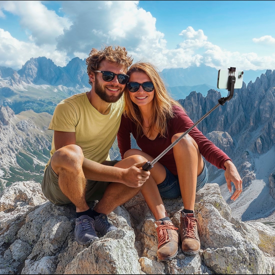 Hama Selfie-Stick »Handystativ höhenverstellbar 23 bis 70 cm,«, 2 in 1, Stativ und Selfiestick