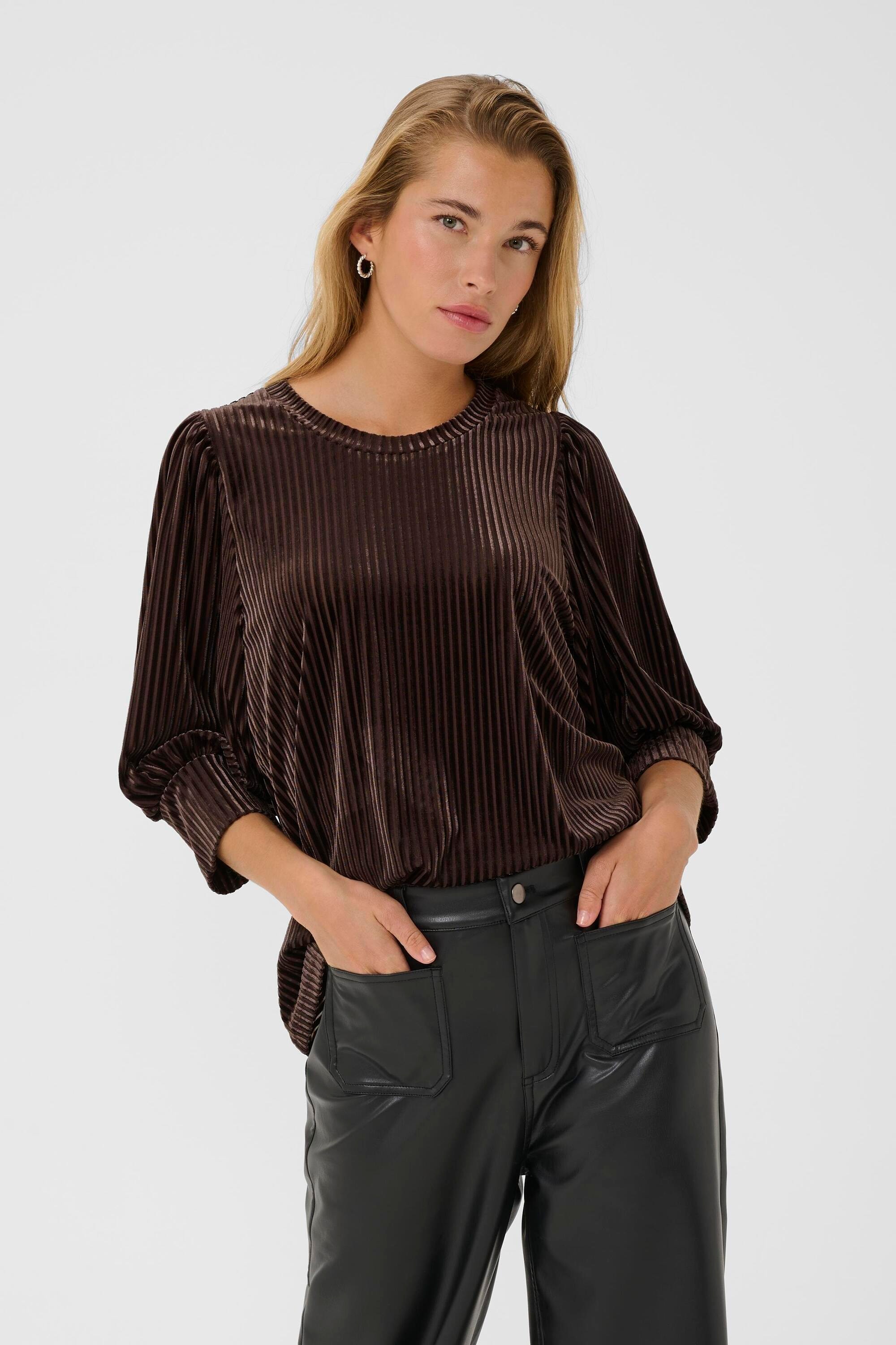 KAFFE Langarmbluse »Damen Bluse langarm KAcaca«
