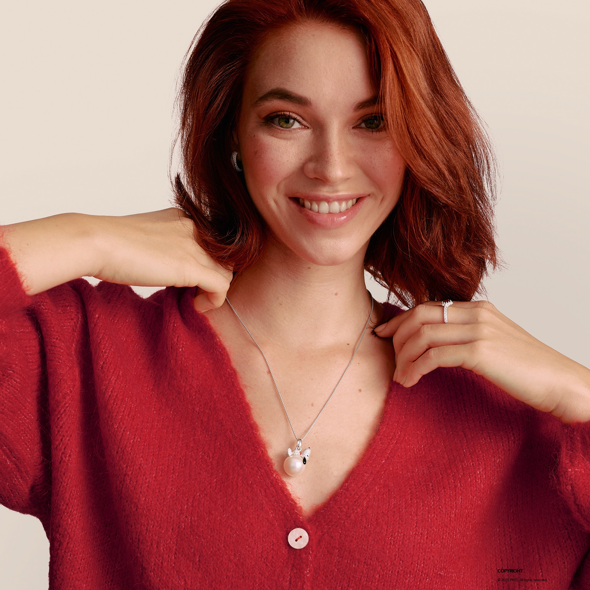 THOMAS SABO Kettenanhänger »THOMAS SABO x Peanuts Anhänger Snoopy auf Schneeball« ()