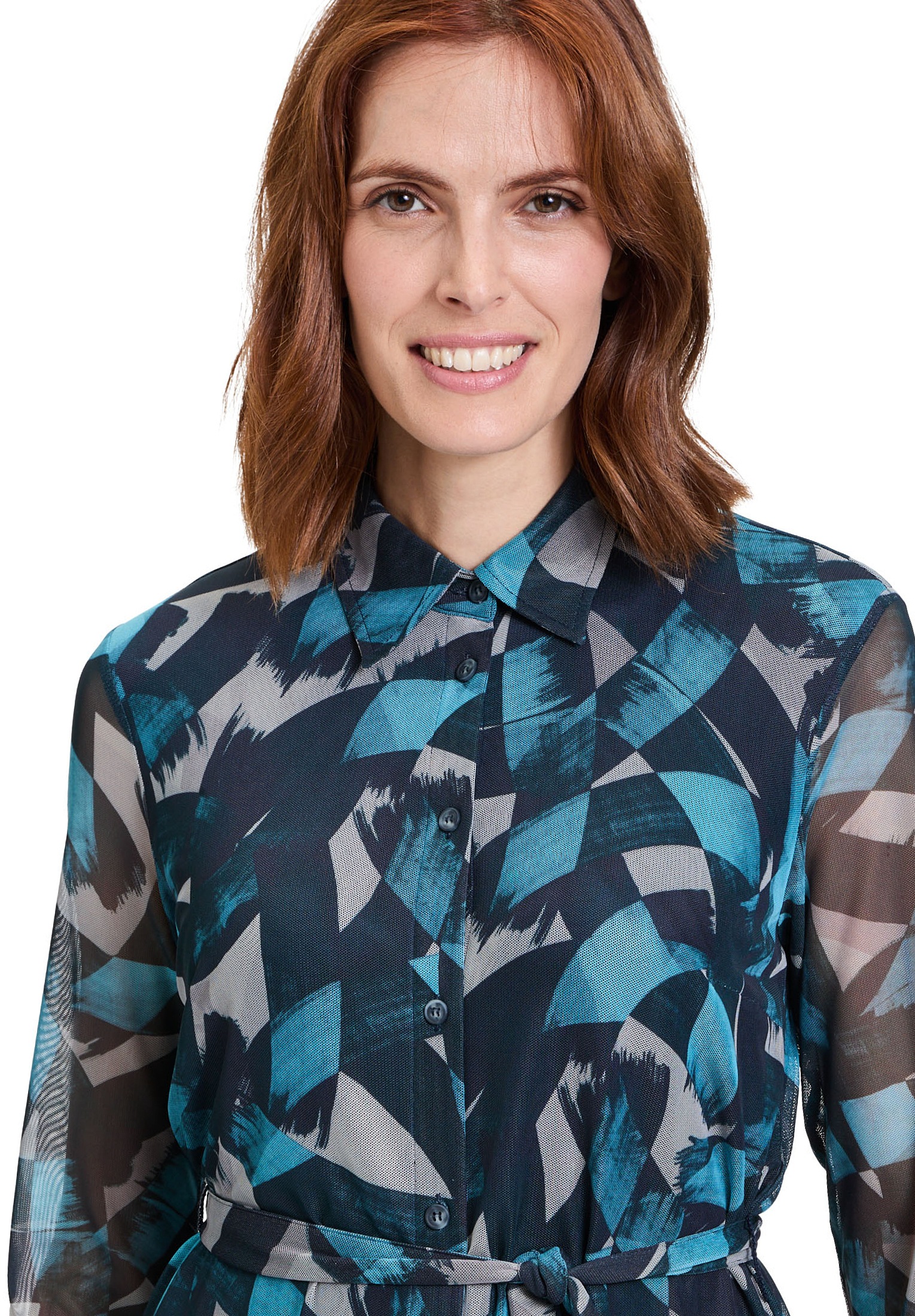 Betty&Co Midikleid »Betty & Co Damen Midikleid mit Knopfleiste«, Kragen