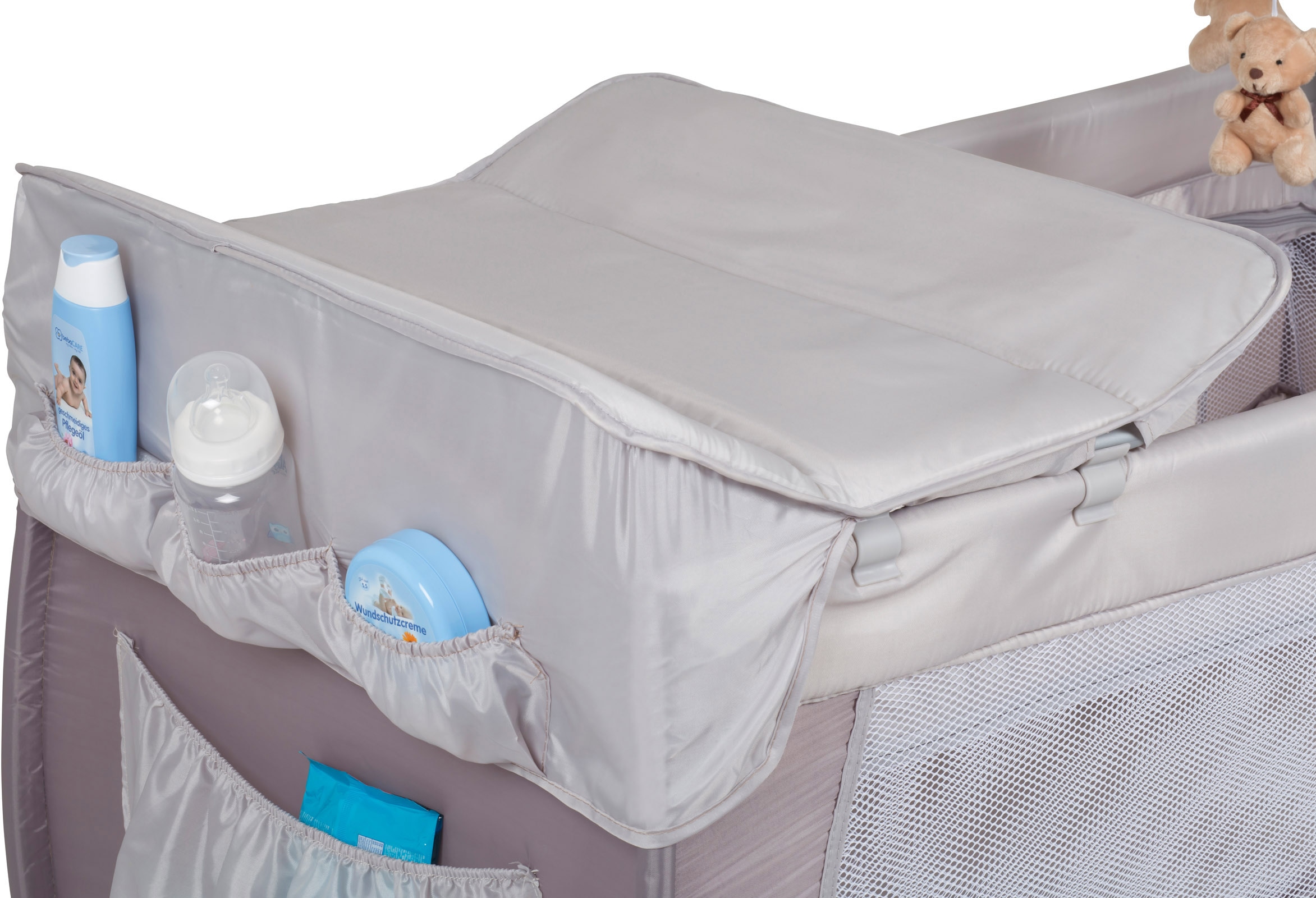 BabyGo Baby-Reisebett »Sleeper Deluxe, beige«, mit Musik-Mobile