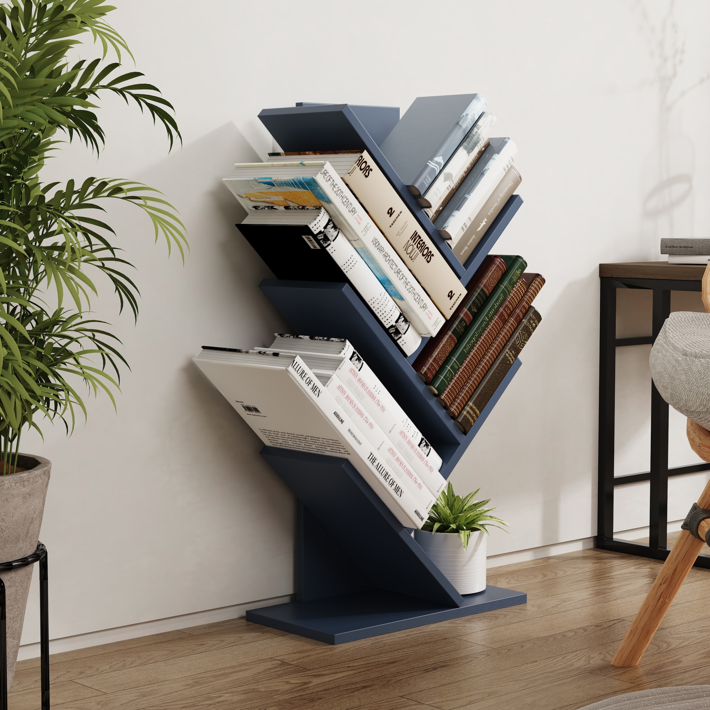 VCM Standregal »Holz Aufbewahrung Stand Regal Bücher Nulis L«