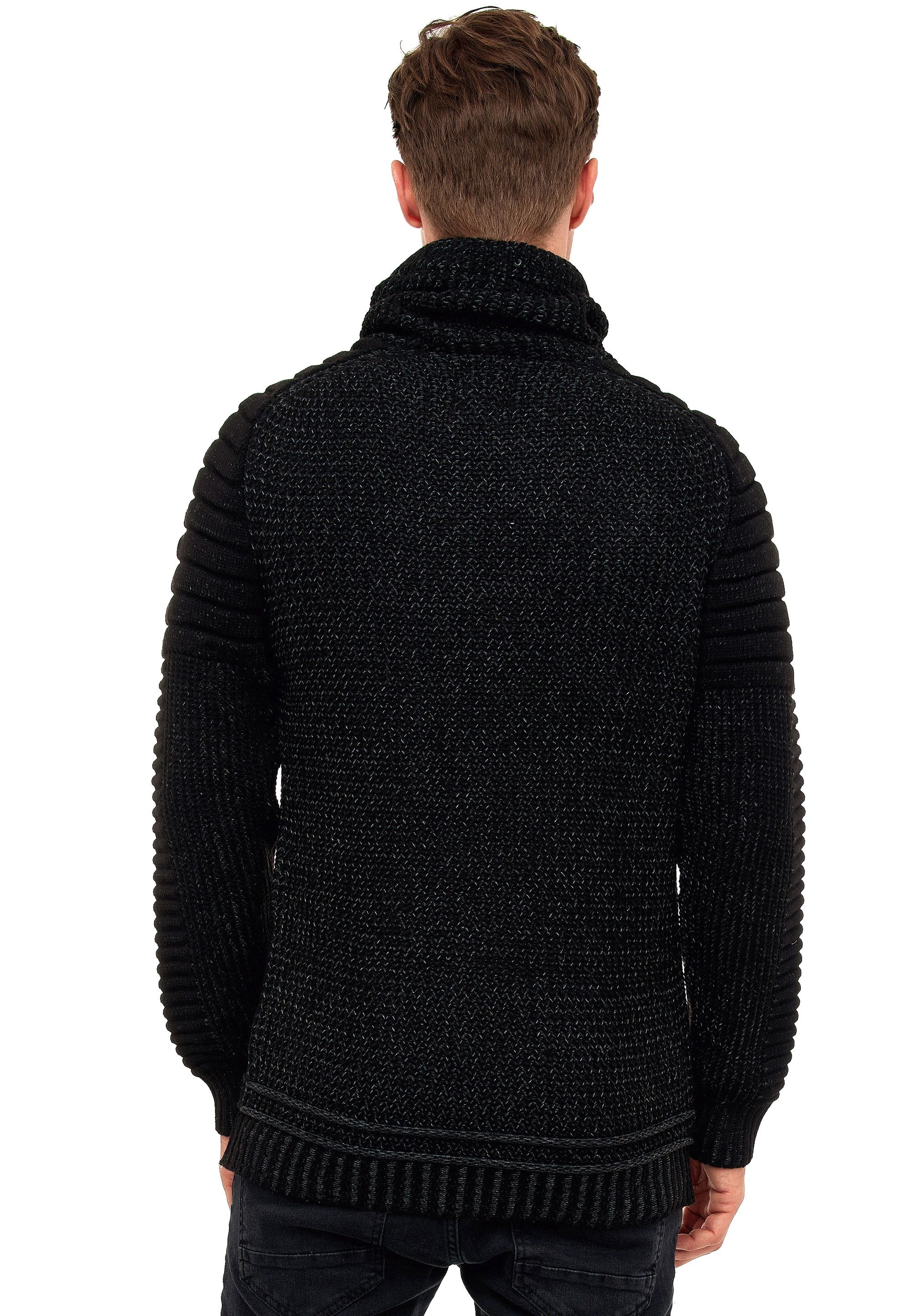 Rusty Neal Strickpullover, mit hochabschließendem Kragen