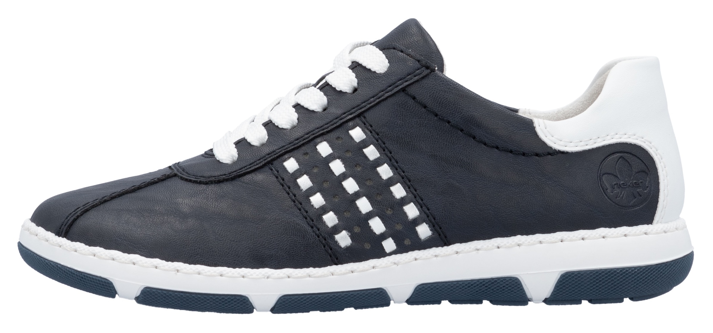Rieker Sneaker, Halbschuh, Freizeitschuh, Schnürschuh mit gepolstertem Schaftrand
