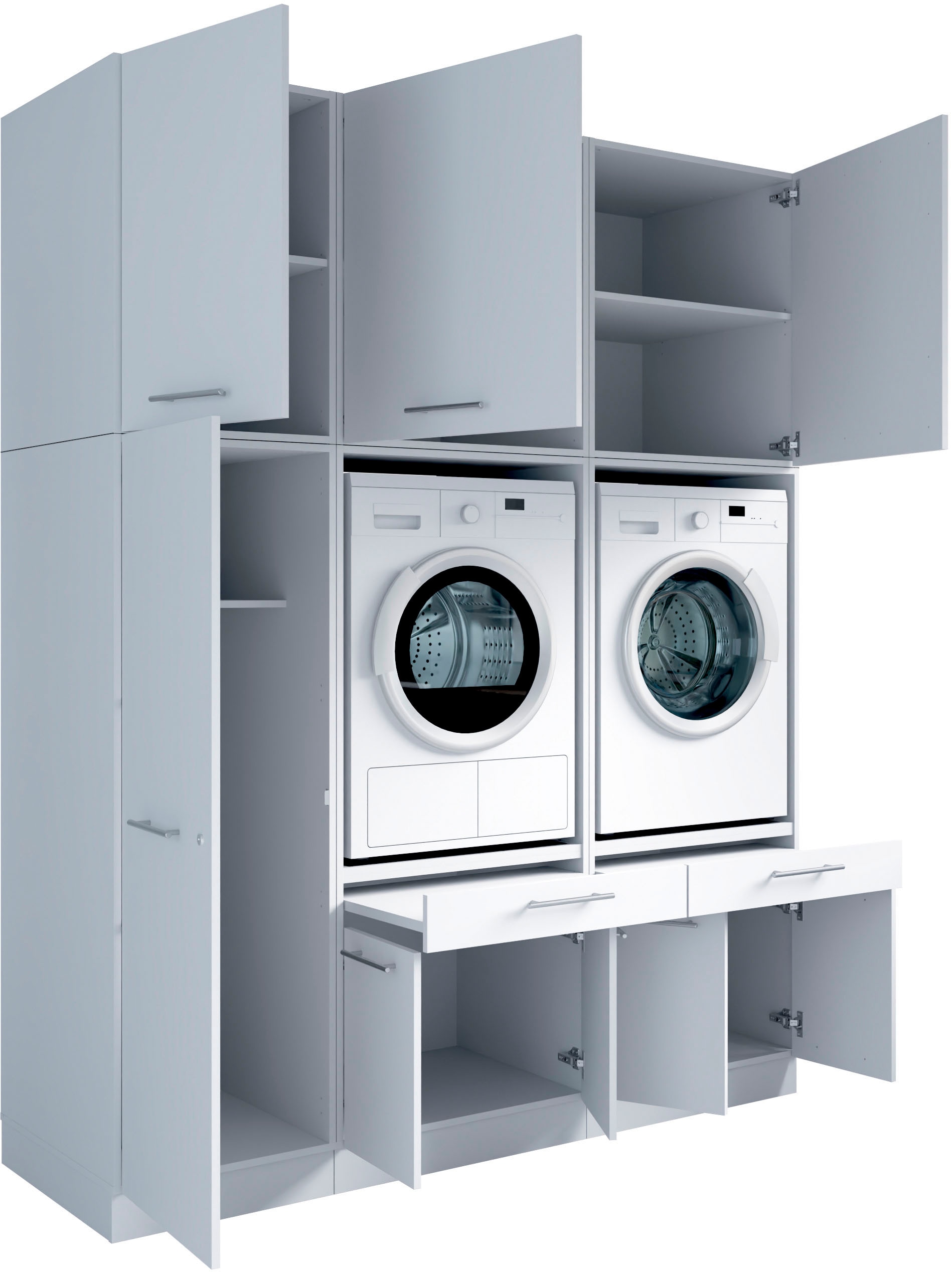 Laundreezy Mehrzweckschrank-Set »Laundreezy, 6-tlg. Mehrzweckschrank-Set B/H/T 186/238/68 cm« 6 Stk. tlg.