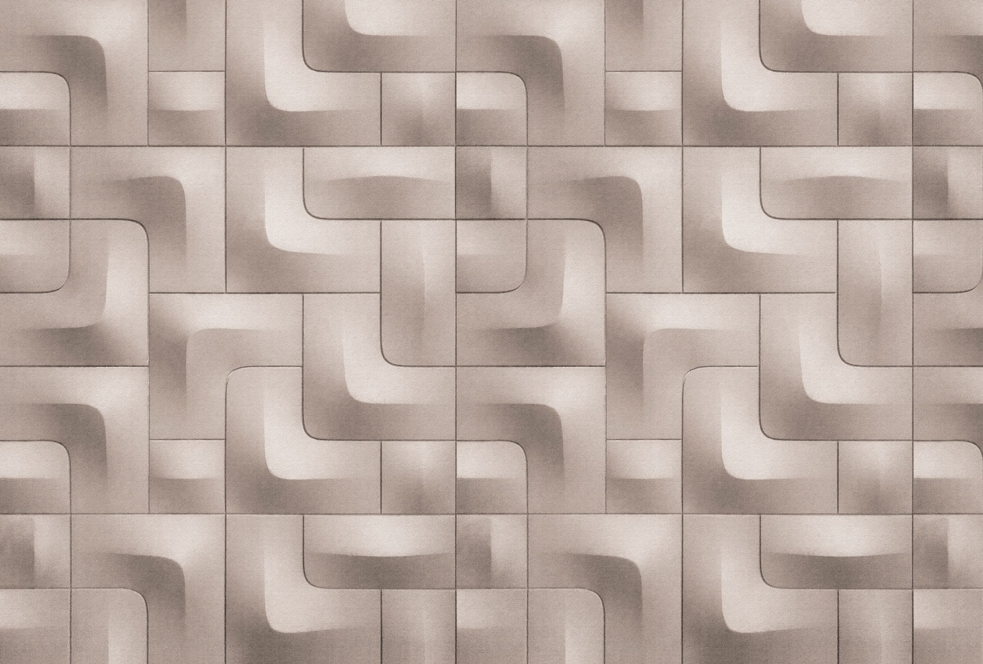 living walls Fototapete »Walls by Patel 5 Fototapete Geometrische 3D-Module« 3D-Optik glatt Geometrische 3D-Module auf 200 g/m² Premium-Vlies