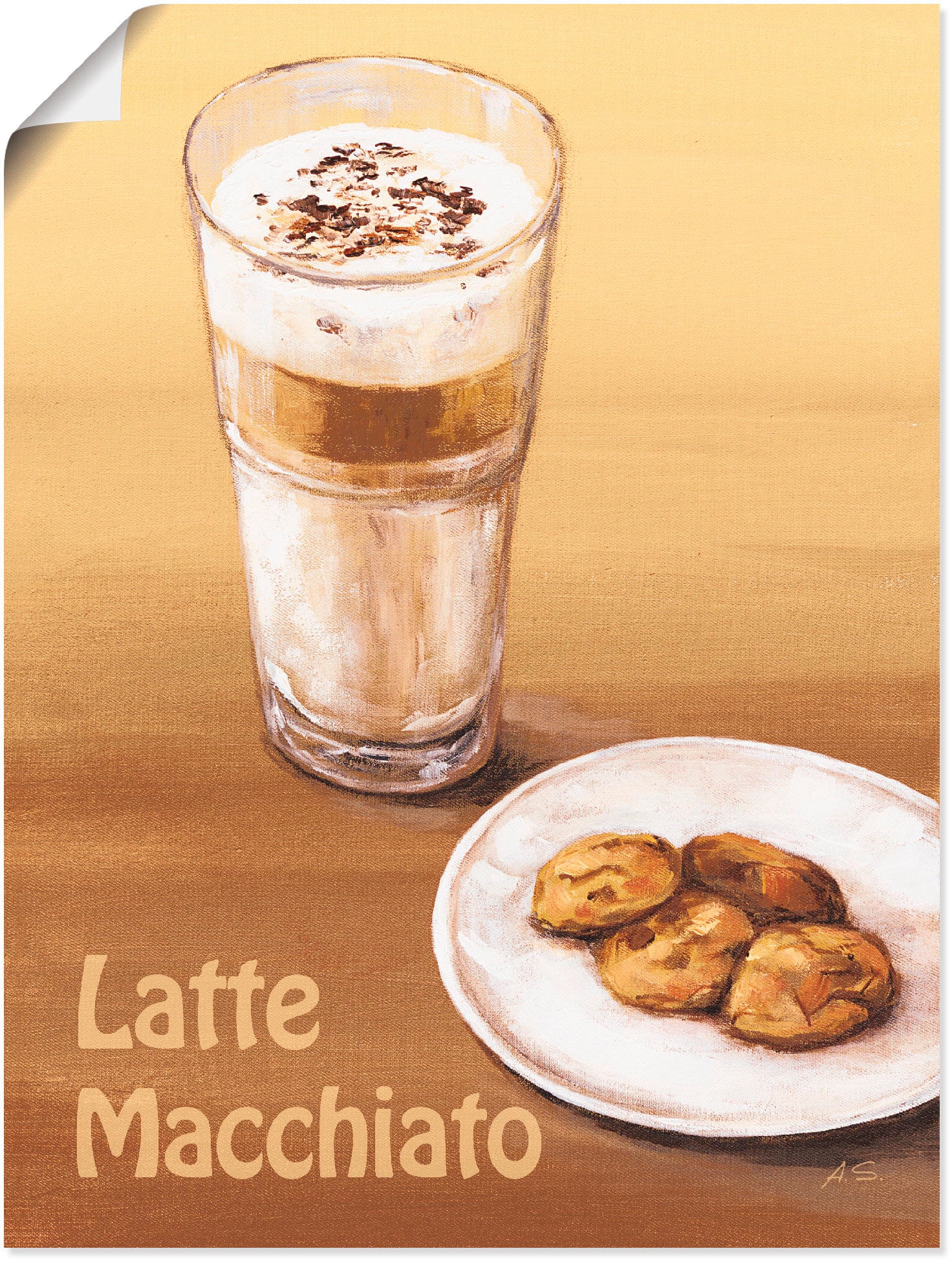 Poster »Latte Macchiato III«, Getränke, (1 St.), als Alubild, Leinwandbild,...