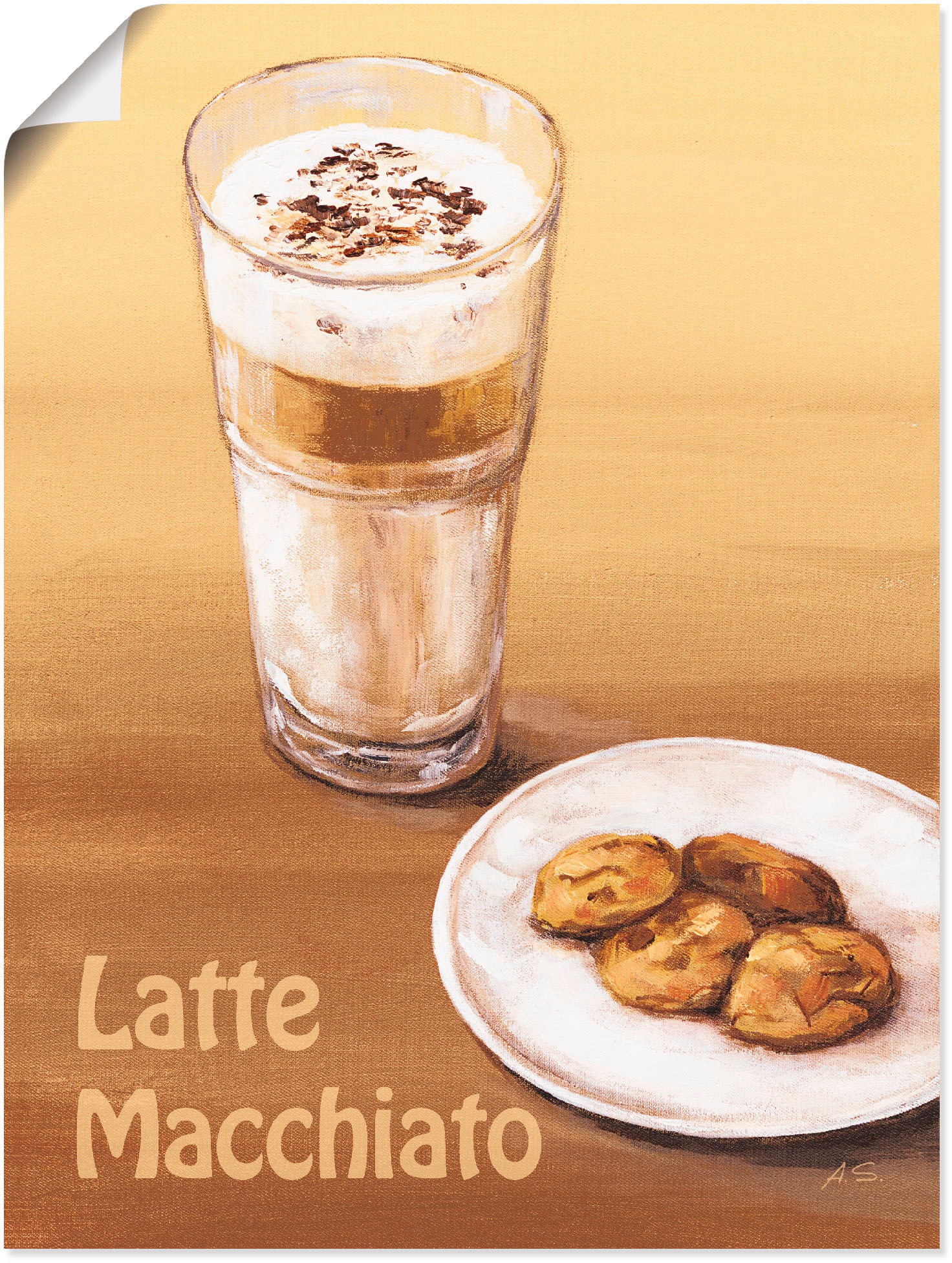 Artland Poster »Latte Macchiato III«, Getränke, (1 St.), als Alubild, Leinwandbild, Wandaufkleber oder Poster in versch. Größen