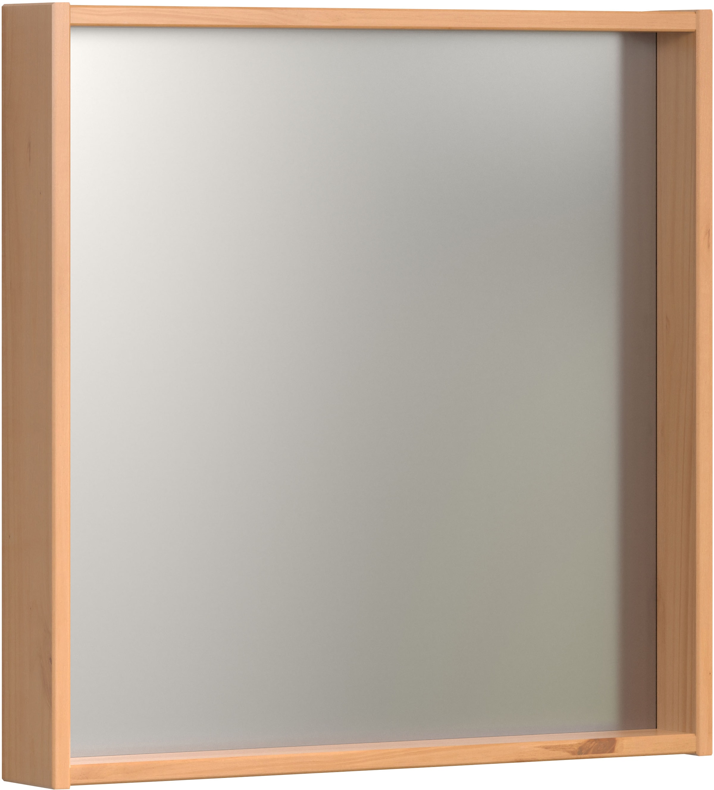 welltime Badspiegel »Kall«, (1 St.), Spiegel mit Rahmen aus lackiertem Massivholz - Mit Floatglas