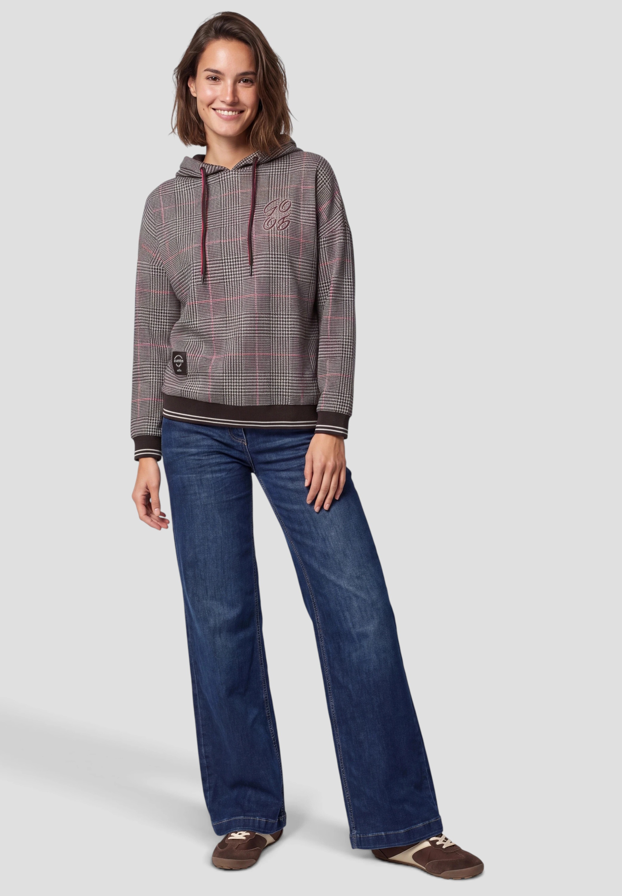 Cecil Langarmshirt mit Kapuze mit Tunnelzugband