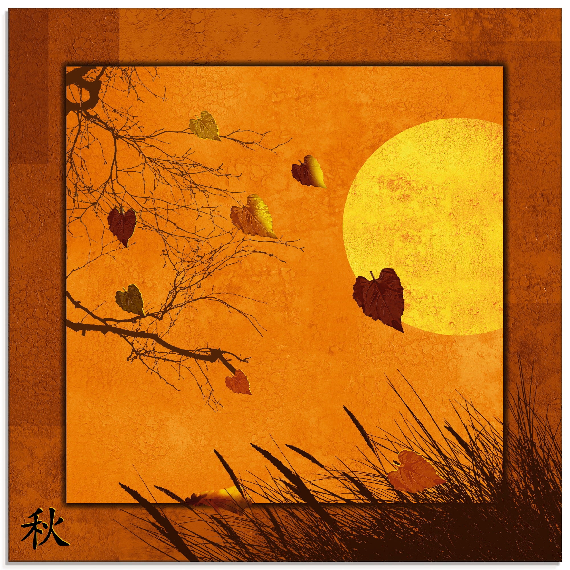 Glasbild »Serie vier Jahreszeiten - Herbst«, Vier Jahreszeiten, (1 St.), in...