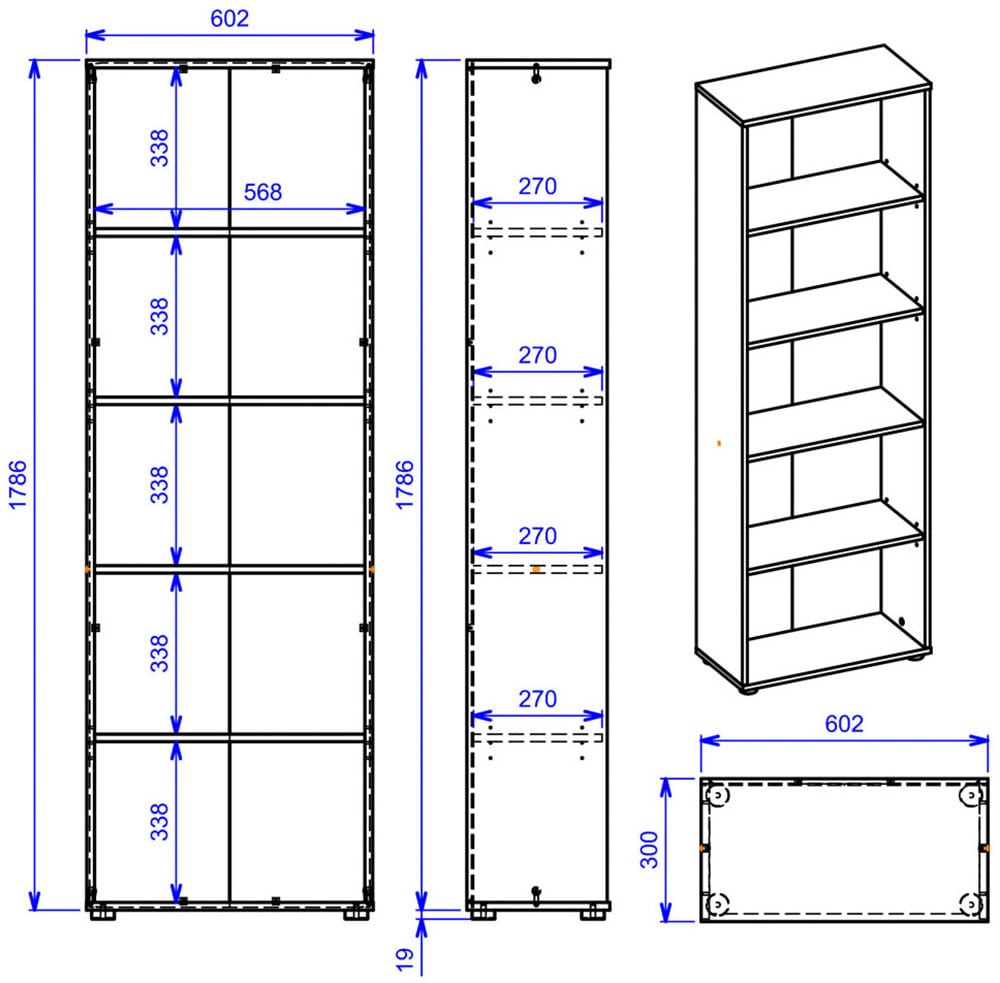 Inter Link Bücherregal 1 Stk. tlg.