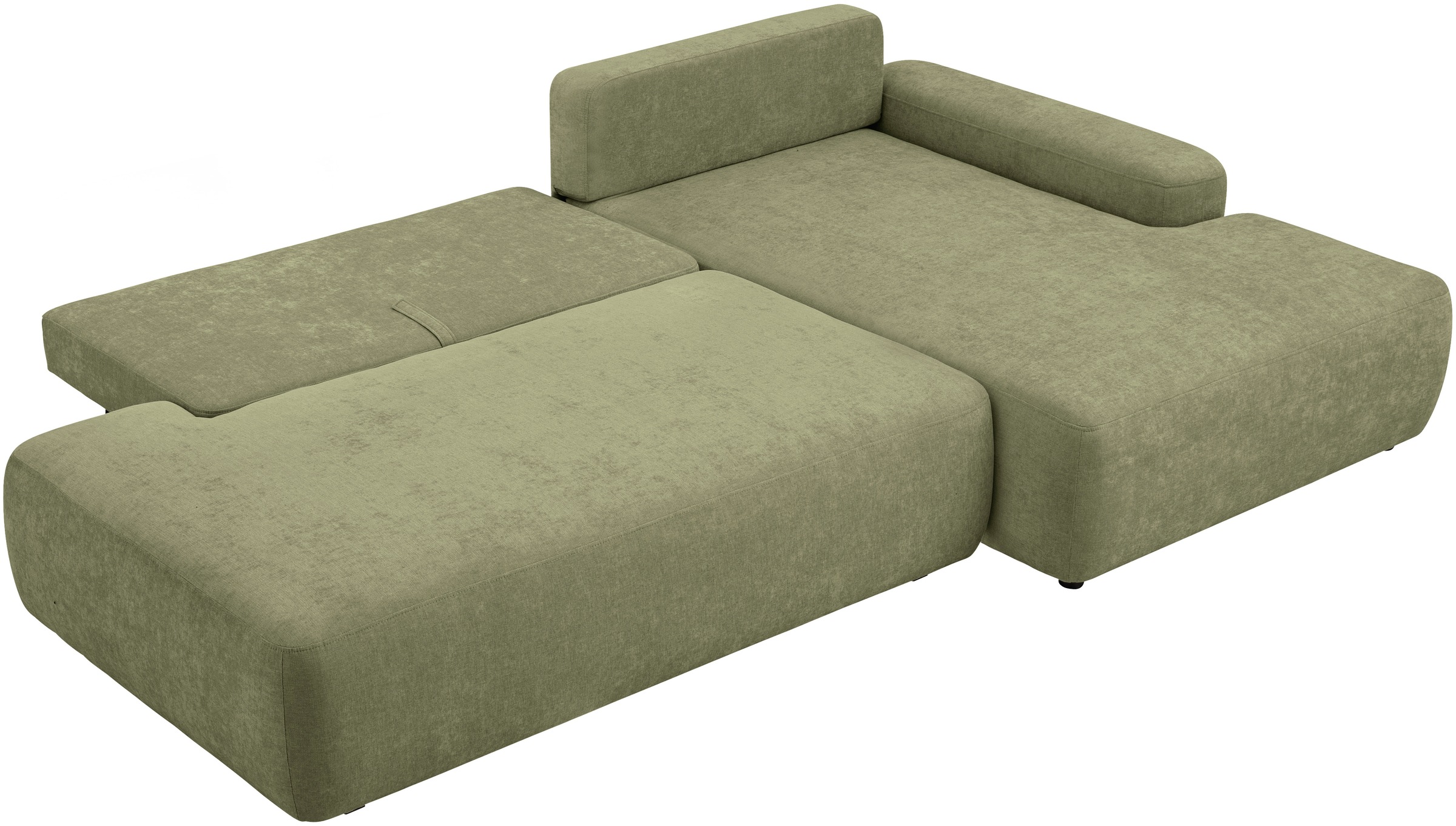 INOSIGN Ecksofa »TORGE, Schlafsofa Cord, Samtvelours u. Strukur fein, Couch in L-Form«, Schlaffunktion und Bettkasten, Liegefläche: 210x125 cm, neues Design