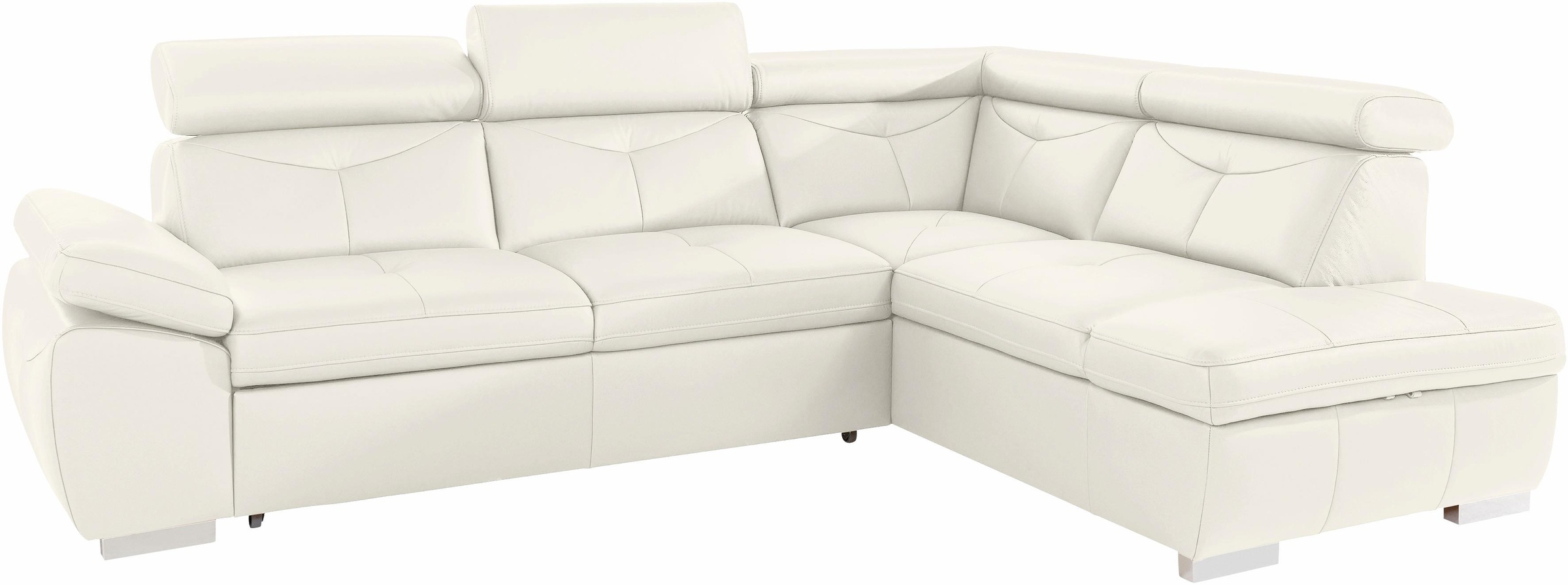 exxpo - sofa fashion Ecksofa »Spring, super bequem und komfortabel mit Armteil- und Kopfteilfunktion«, wahlweise mit Bettfunktion und Bettkasten, L-Form