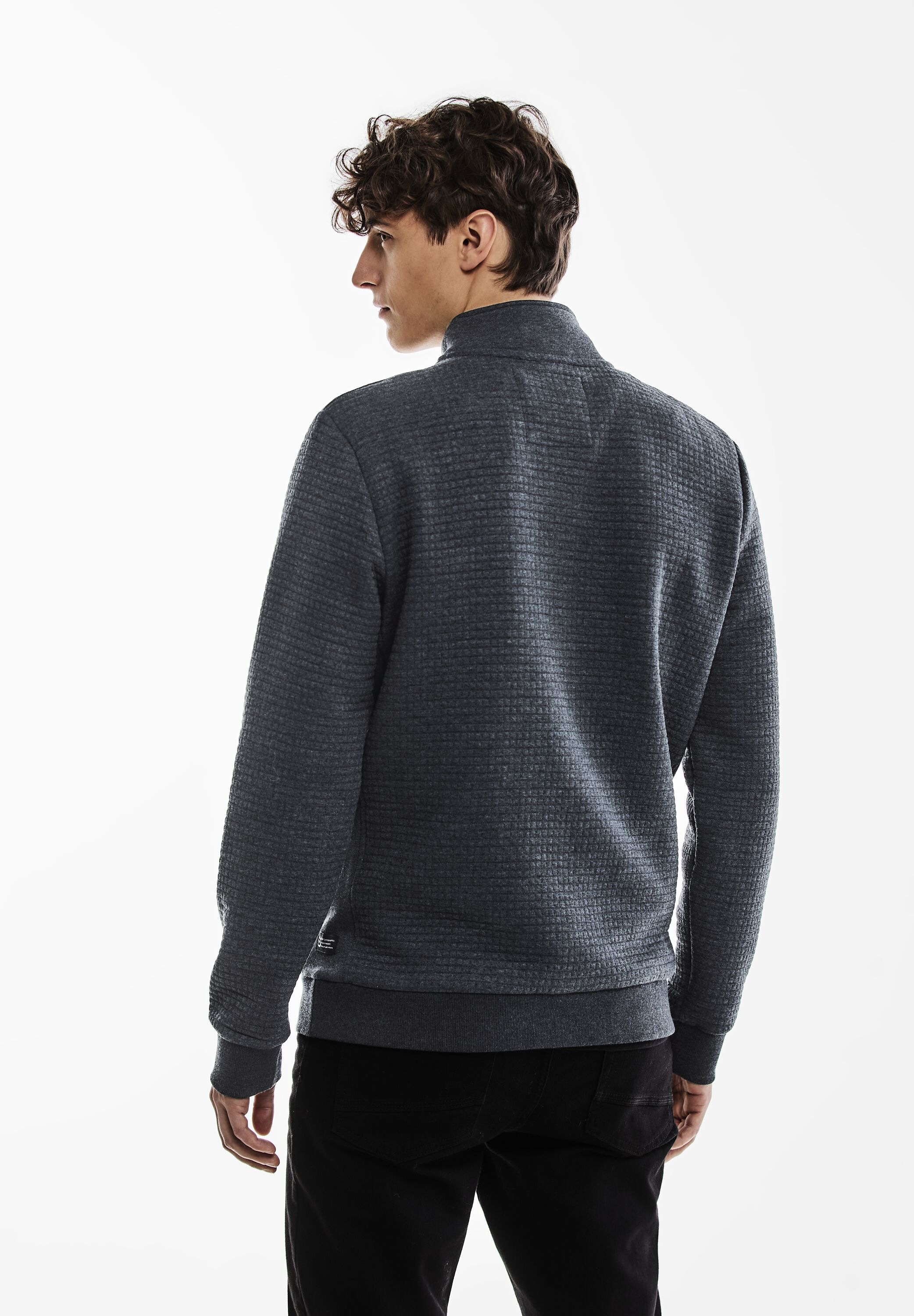STREET ONE MEN Sweatshirt, mit Stehkragen