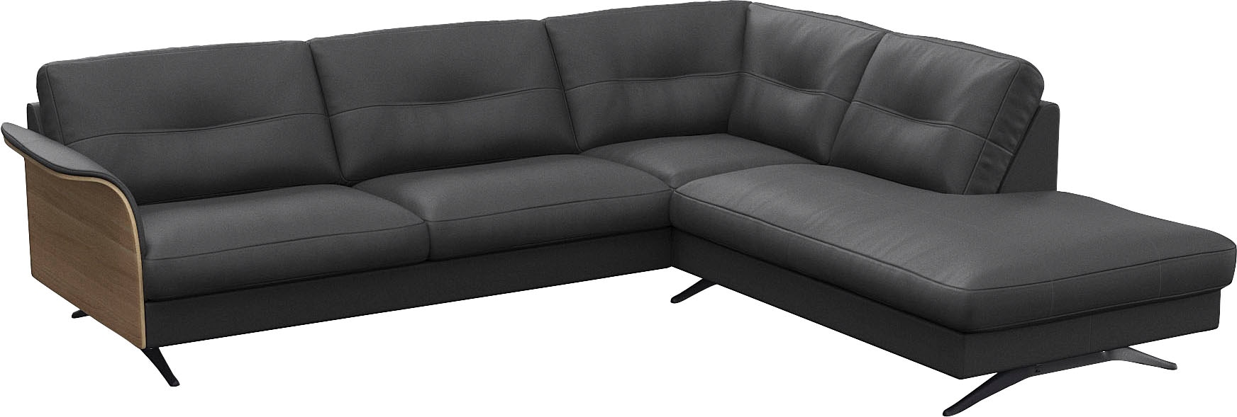 FLEXLUX Ecksofa "Glow bequem und komfortabel durch hochwertigen Sitzaufbau, günstig online kaufen