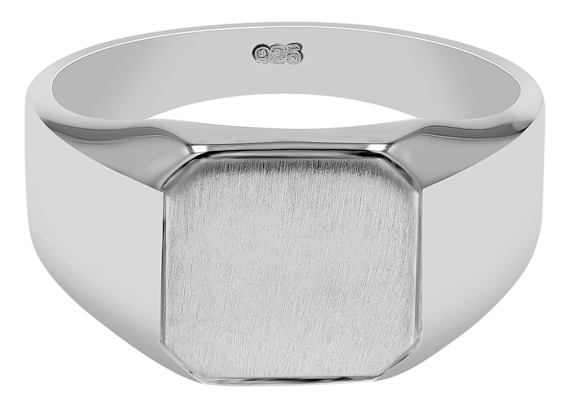 Adelia's Unisex Signet Ring Silver Size 66 2